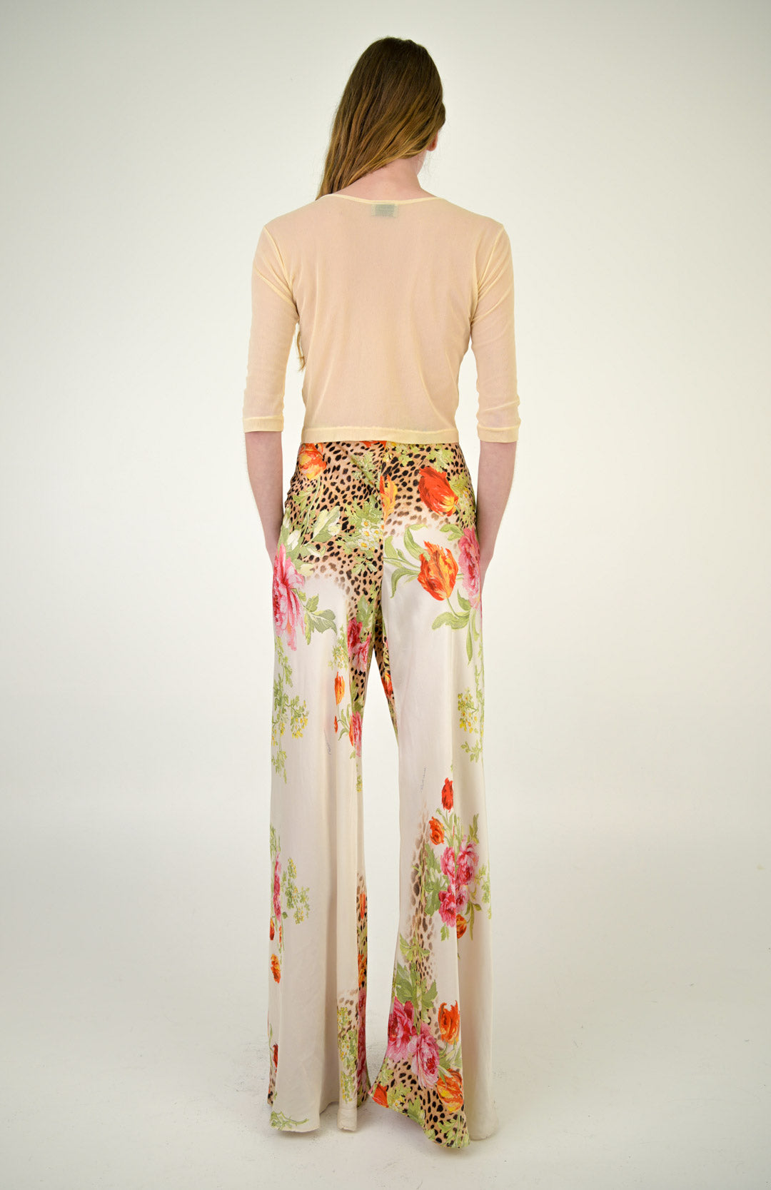 Roberto Cavalli Silk Palazzo Pants