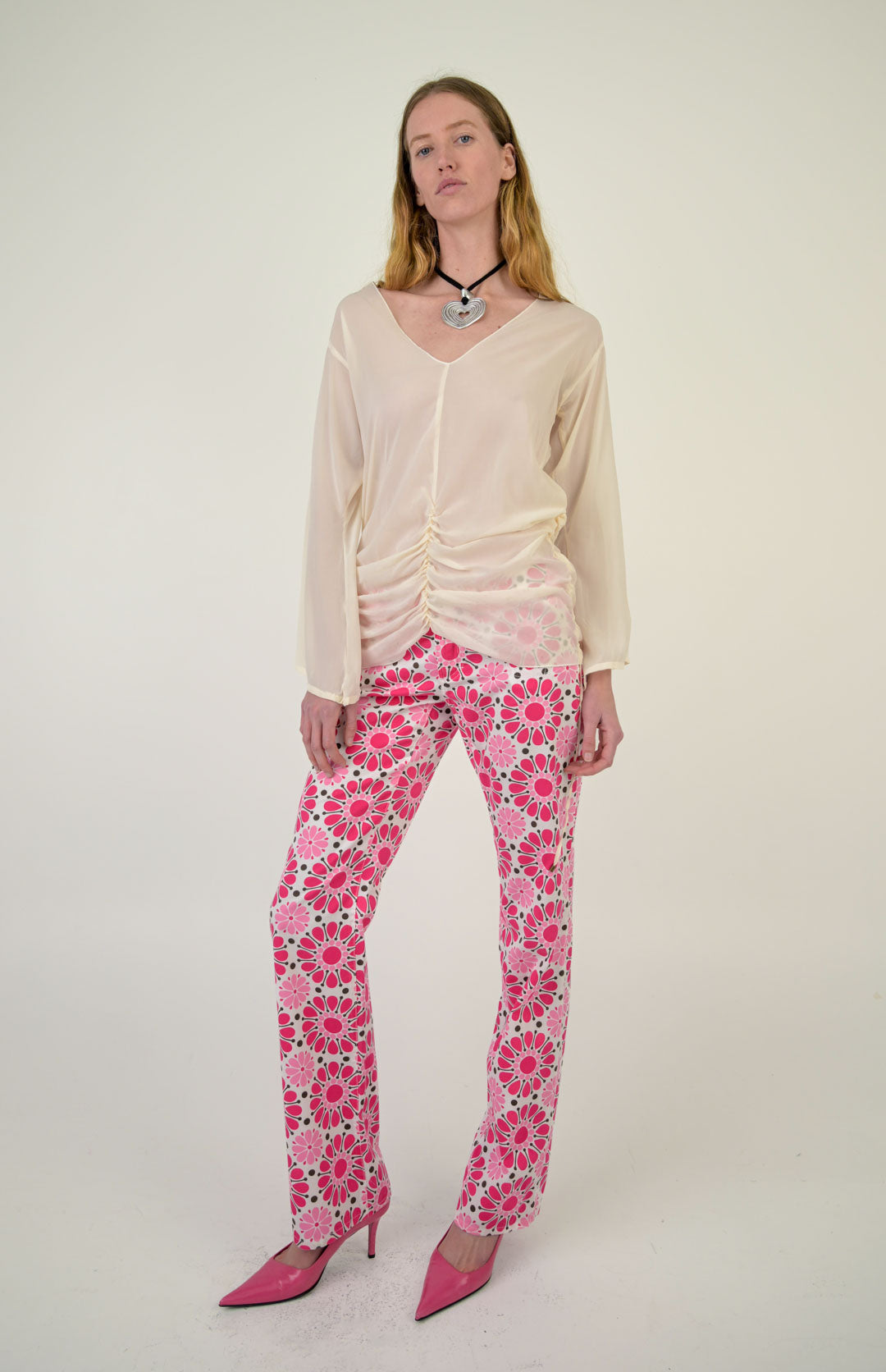 Flavio Castellani Silk Ruched Blouse
