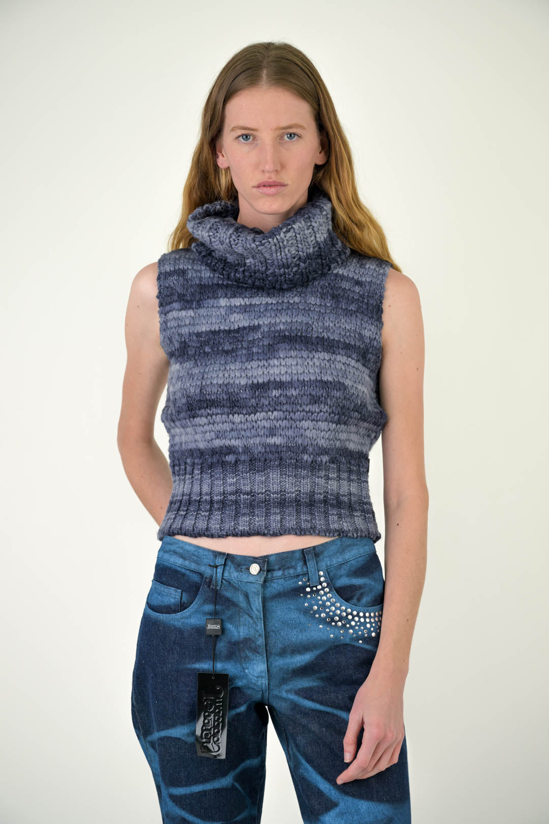 Marine Wool Sleeveless Knit