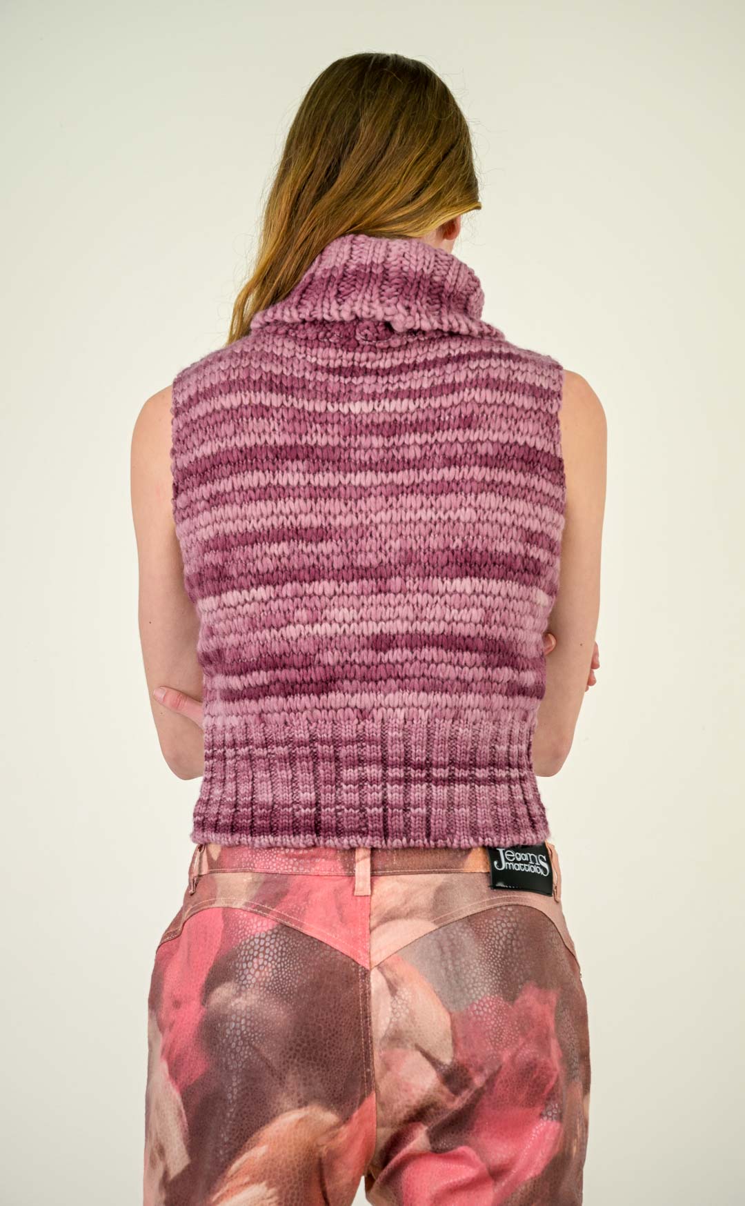 Mauve Wool Sleeveless Knit