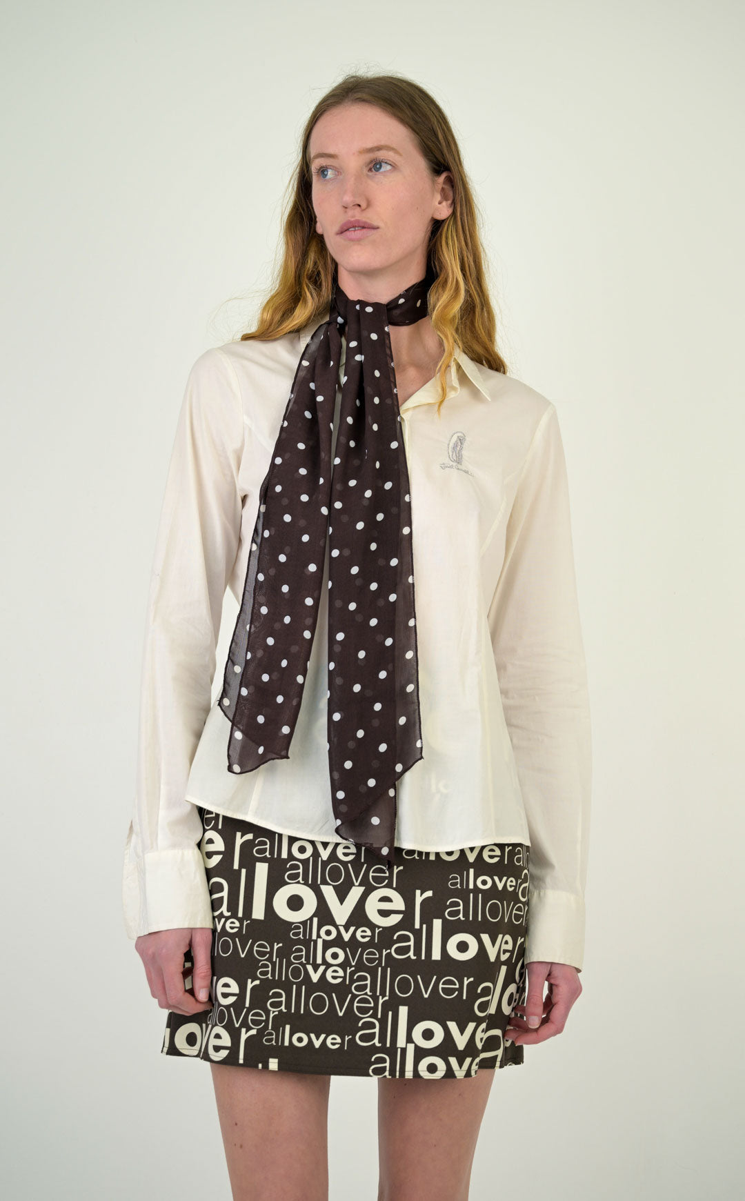 Espresso Polka Dot Scarf