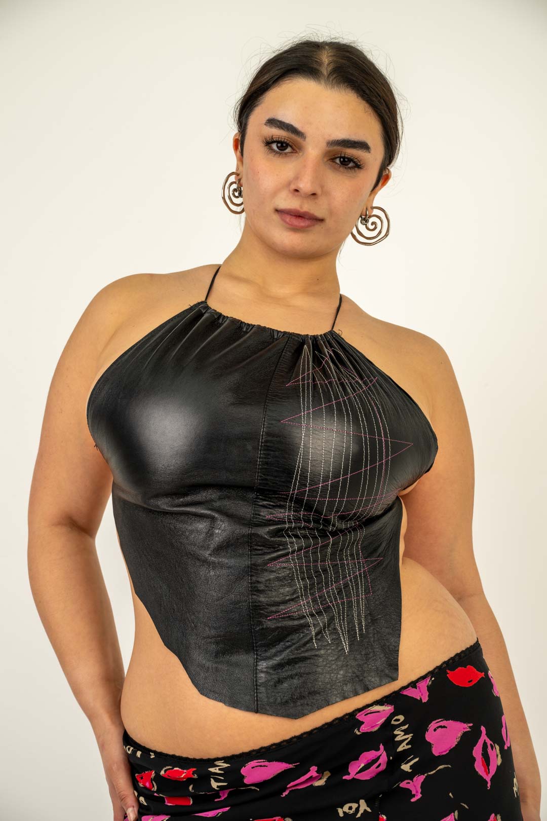 Hide Stitch Halter Top