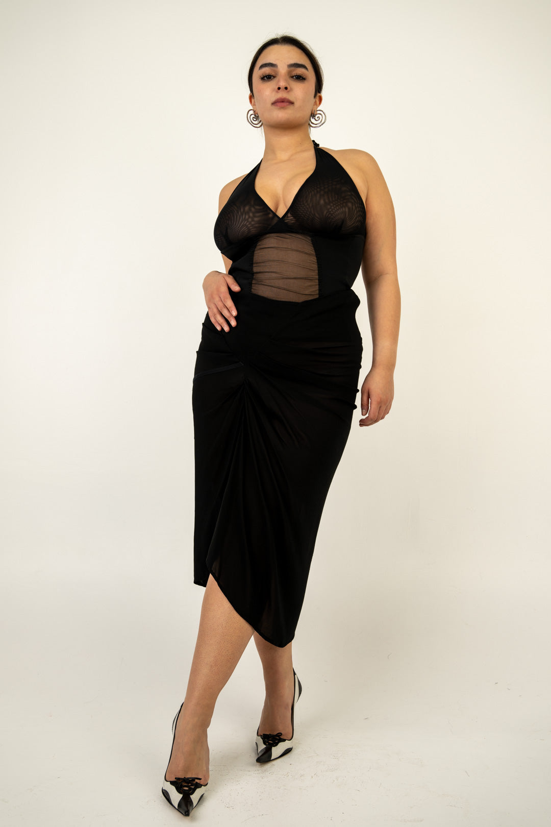 Gathered Silk Skirt