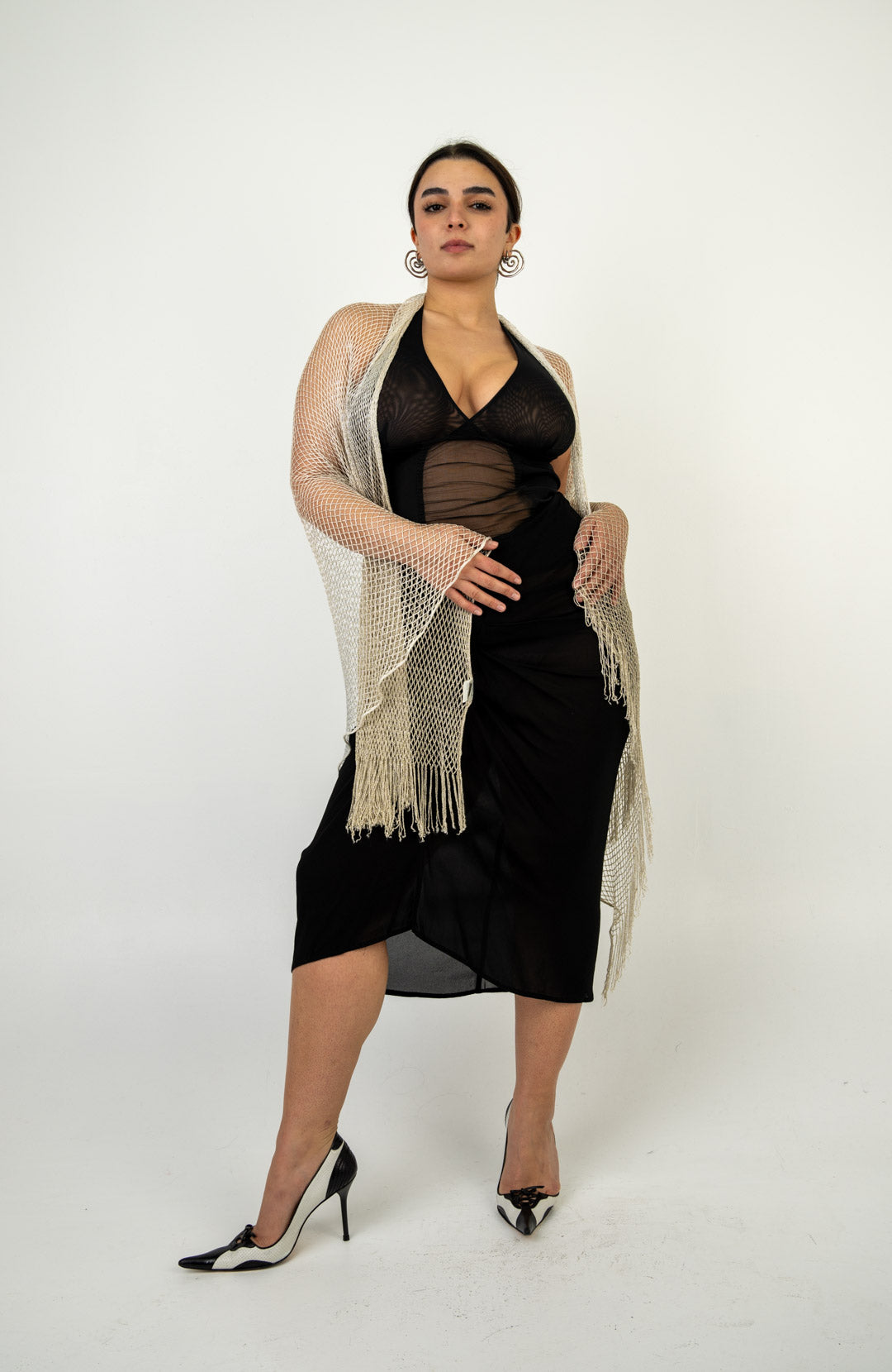 Furla Pearl Fishnet Shawl