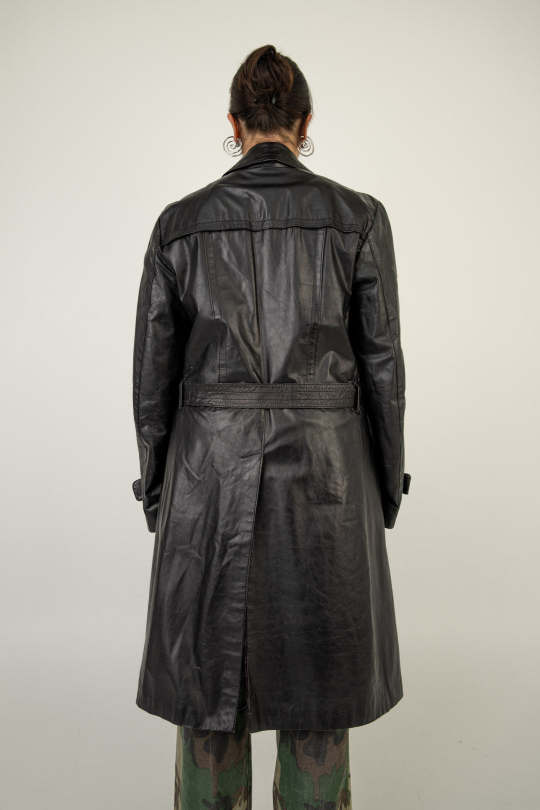 Charred Leather Trench