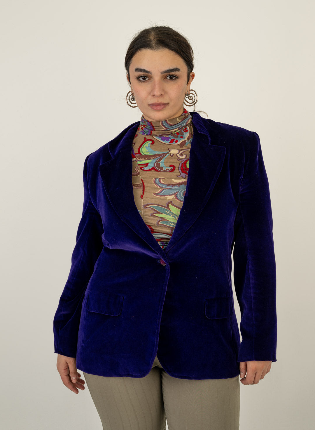 Heliotrope Velvet Blazer