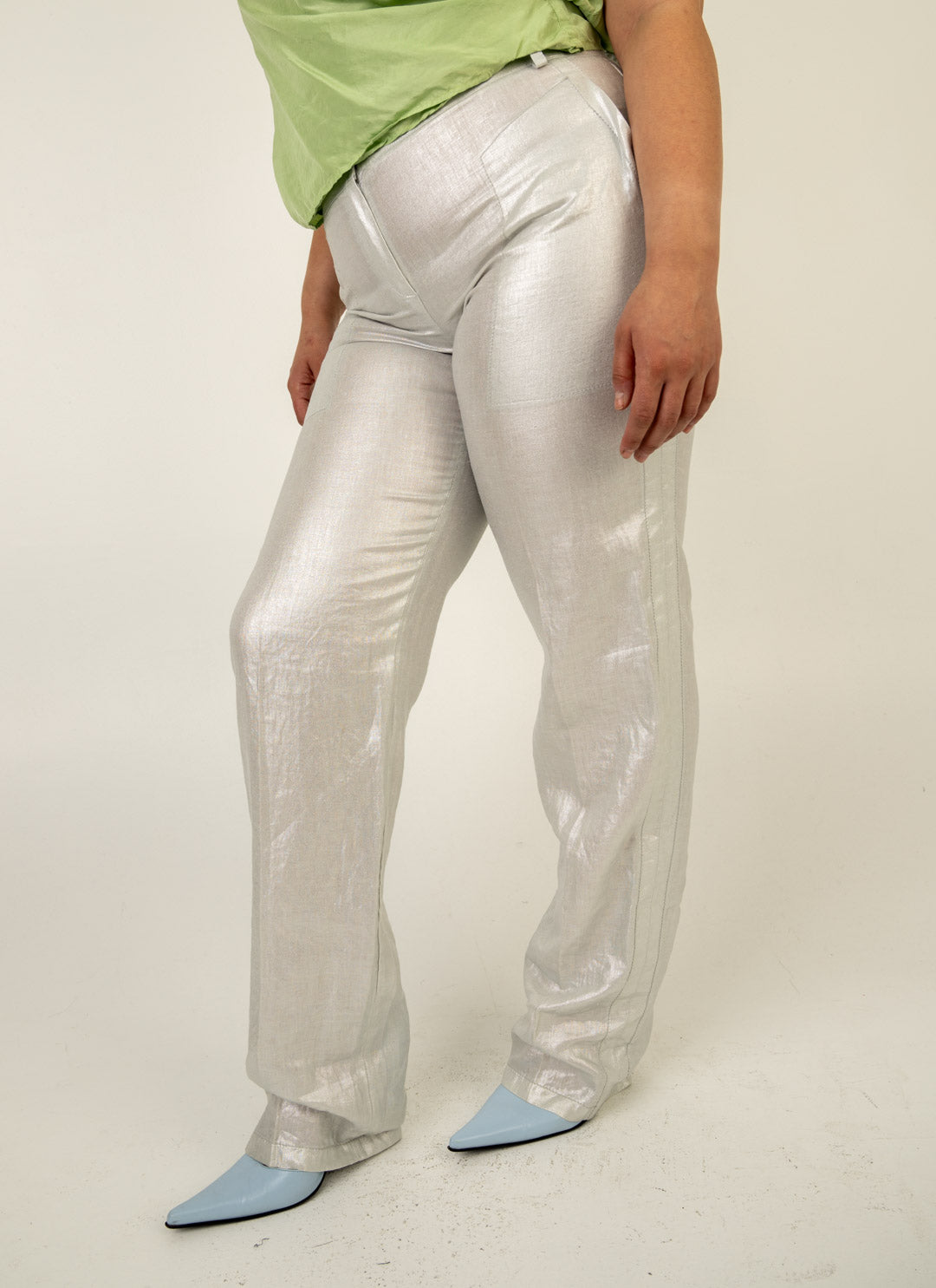 Silver Linen Trousers