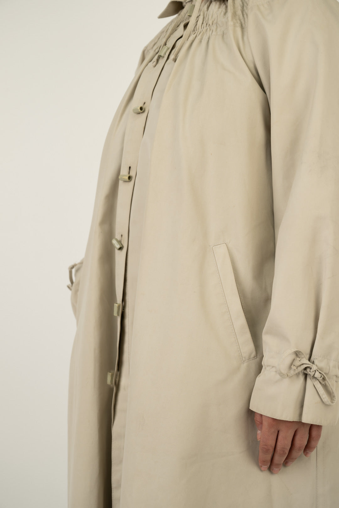 Ruched Trench Coat