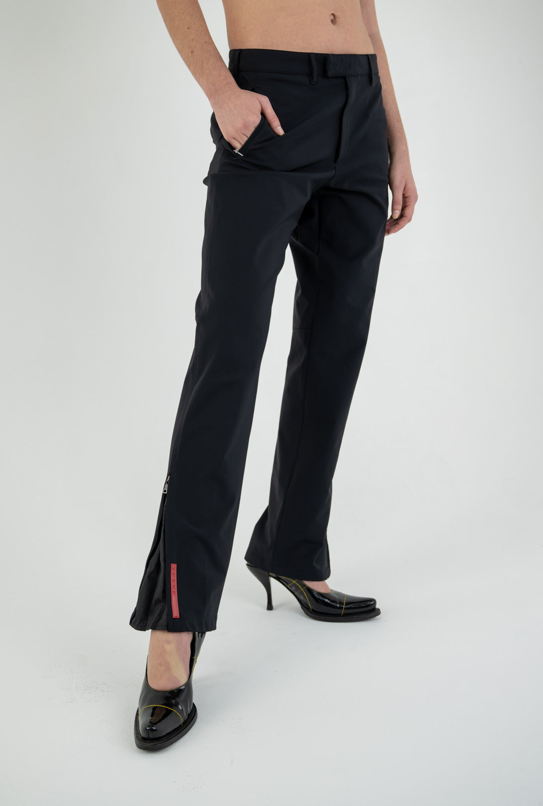 Prada Noir Zip Trousers