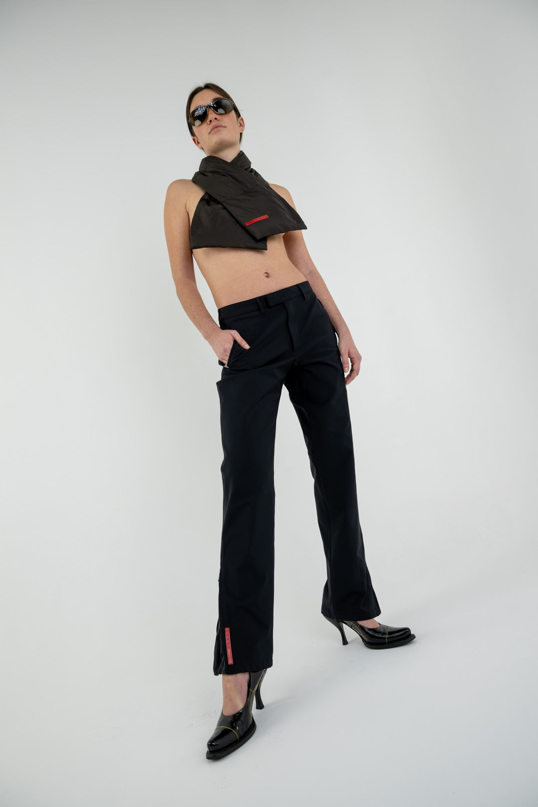 Prada Noir Zip Trousers