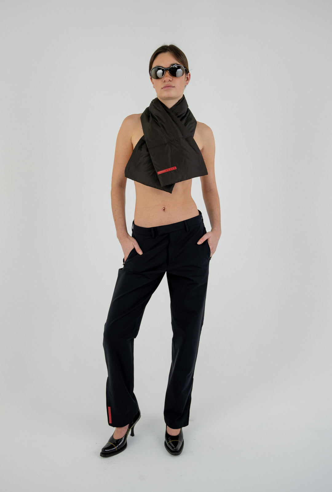 Prada Noir Zip Trousers