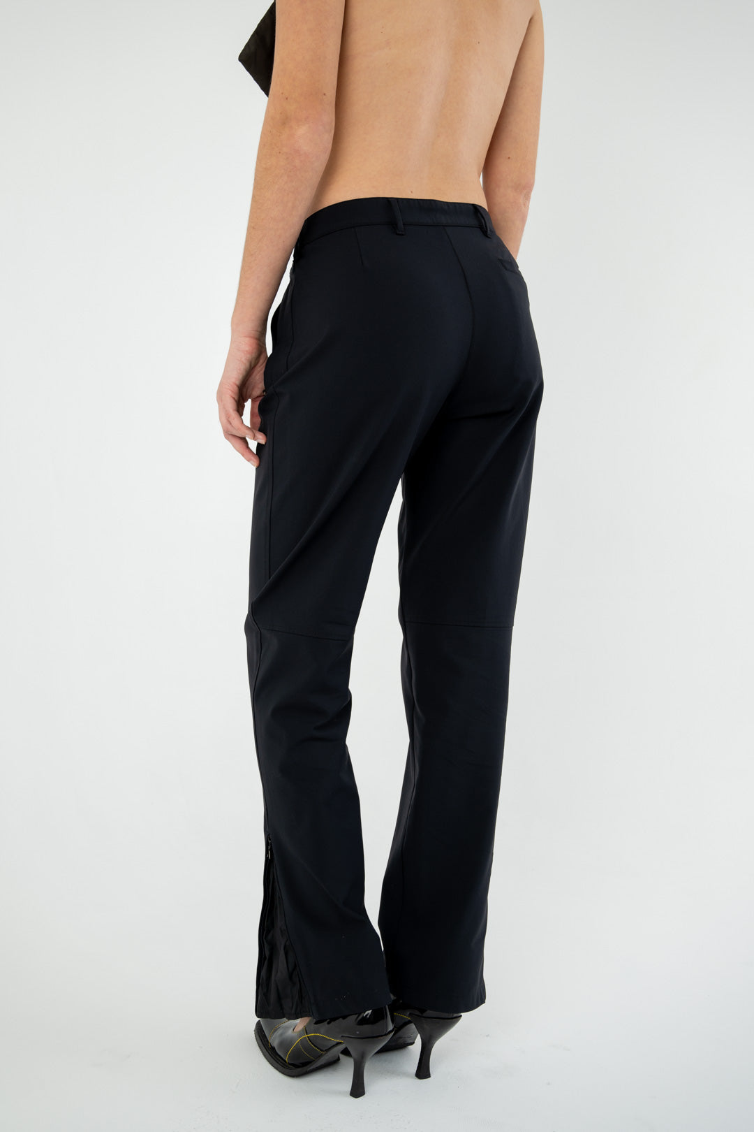 Prada Noir Zip Trousers