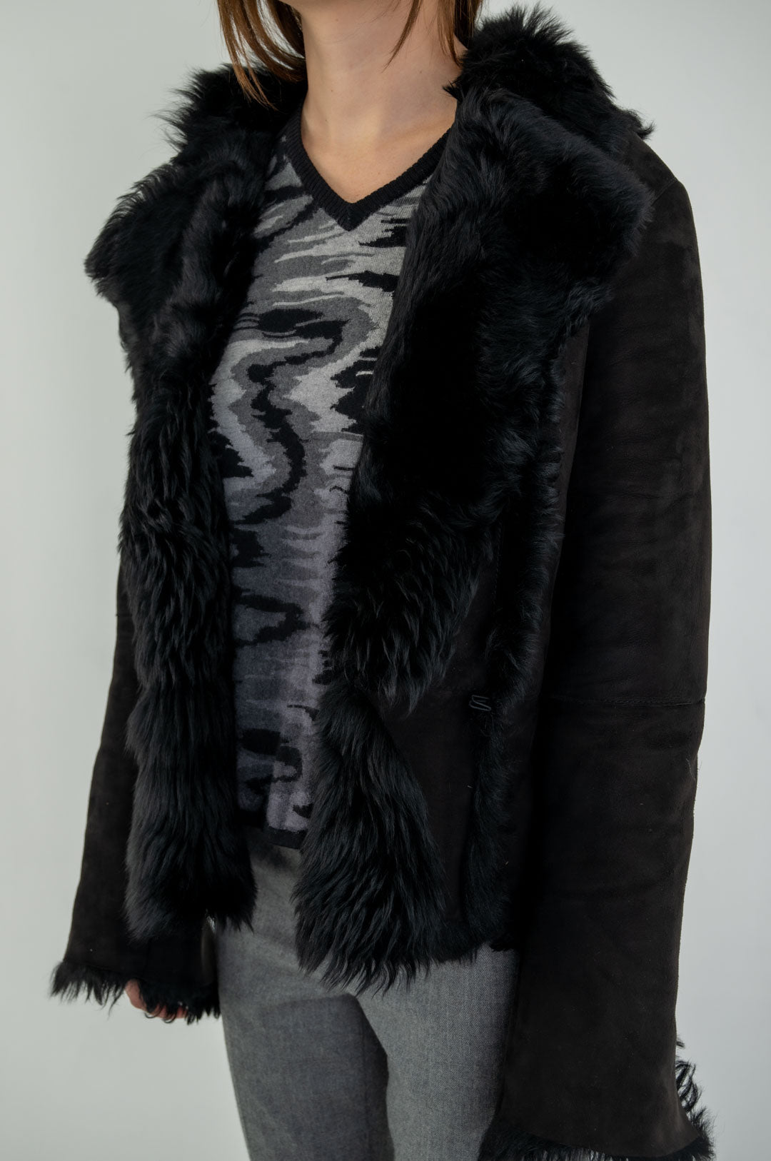 Midnight Shearling Jacket