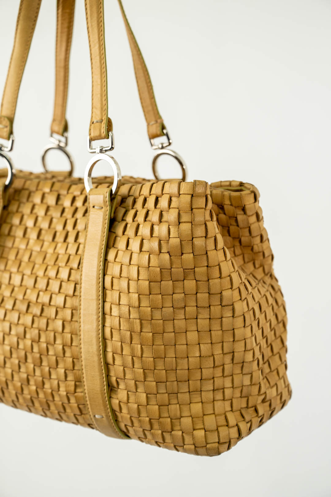 Ochre Woven Leather Purse