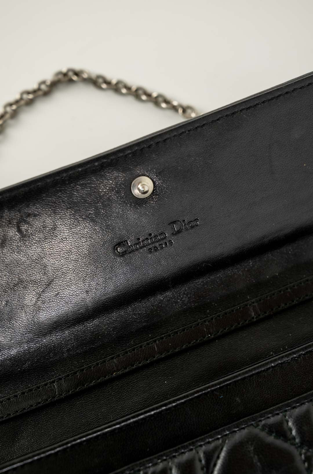 Dior Lambskin Chain Wallet