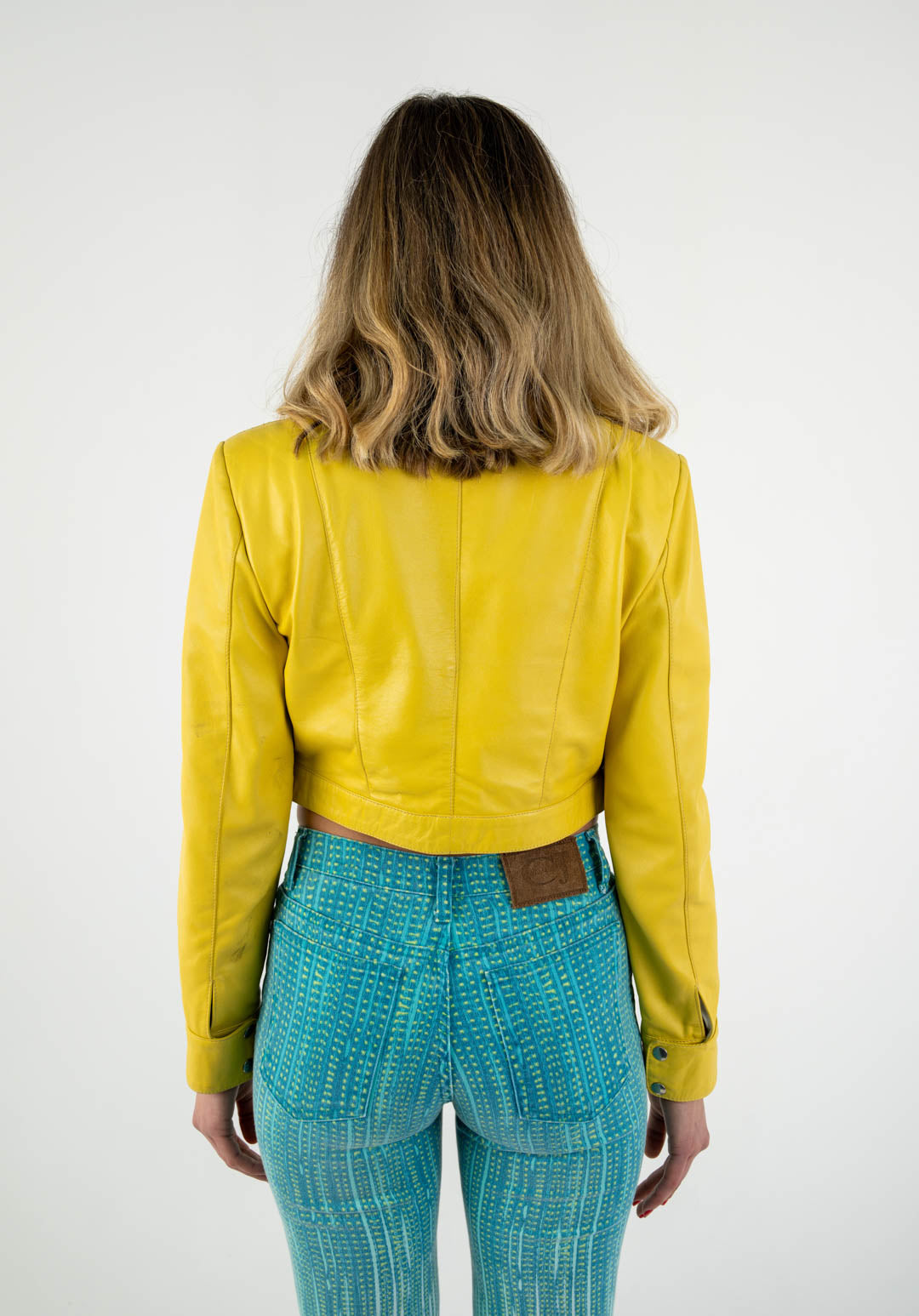 Canary Leather Cropped Jacket