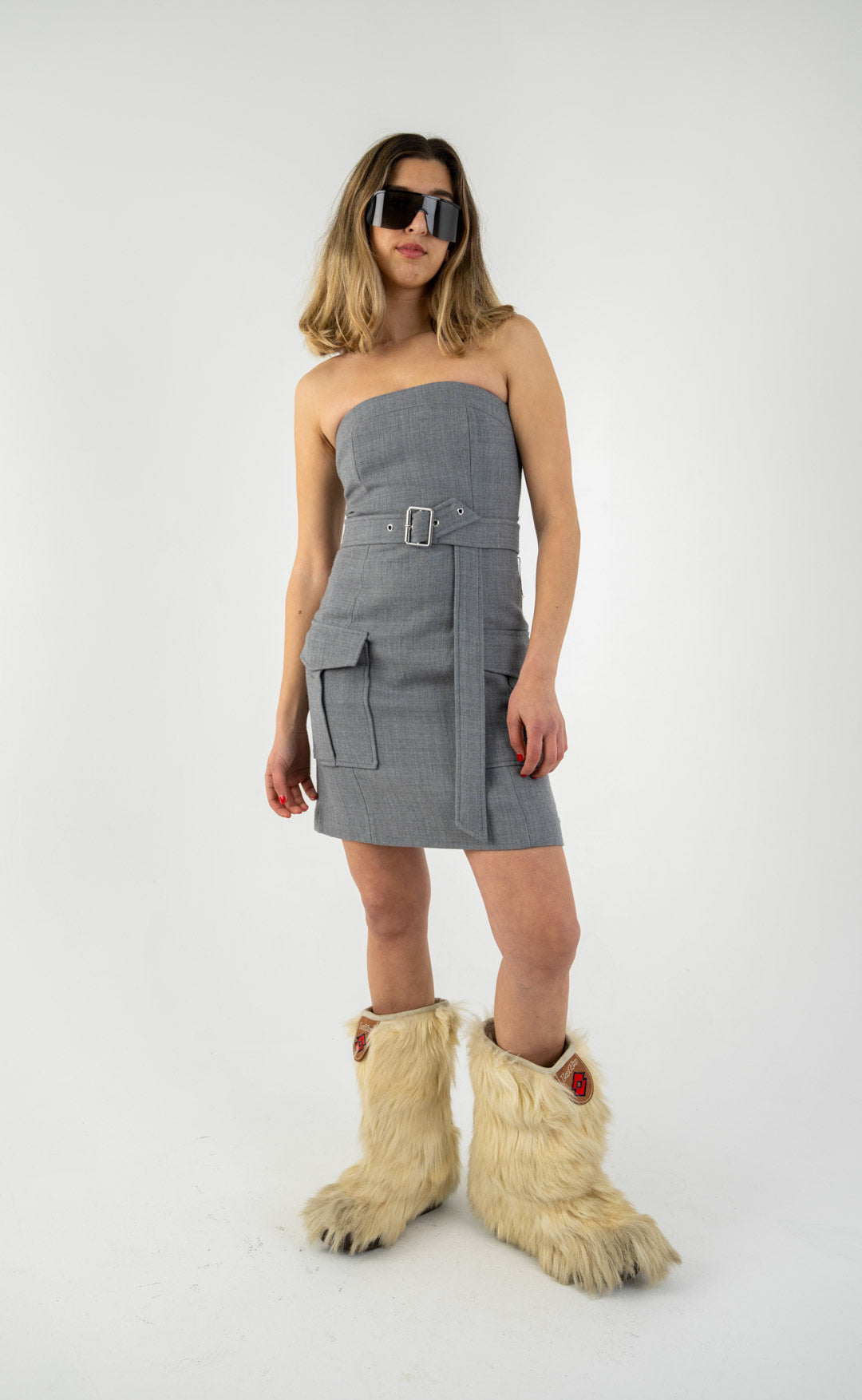 Miss Sixty Wool Pocket Dress