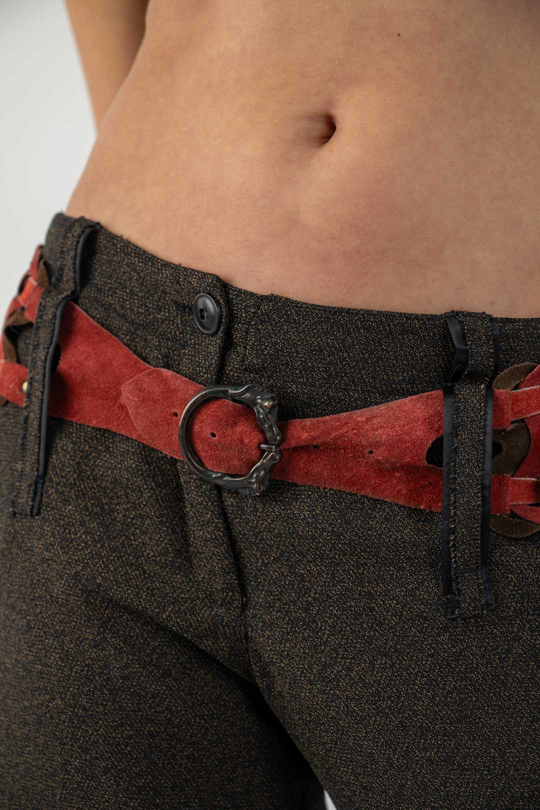 Woven Multicolor Leather Belt