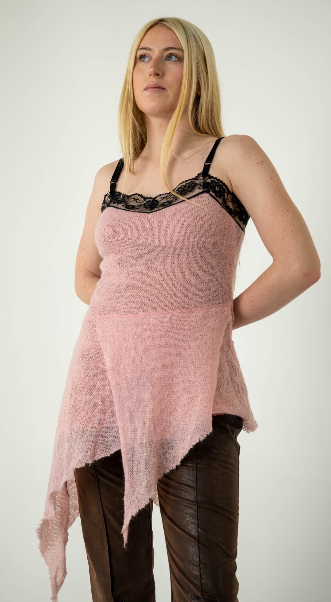 Blush Knit Asymmetrical Camisole
