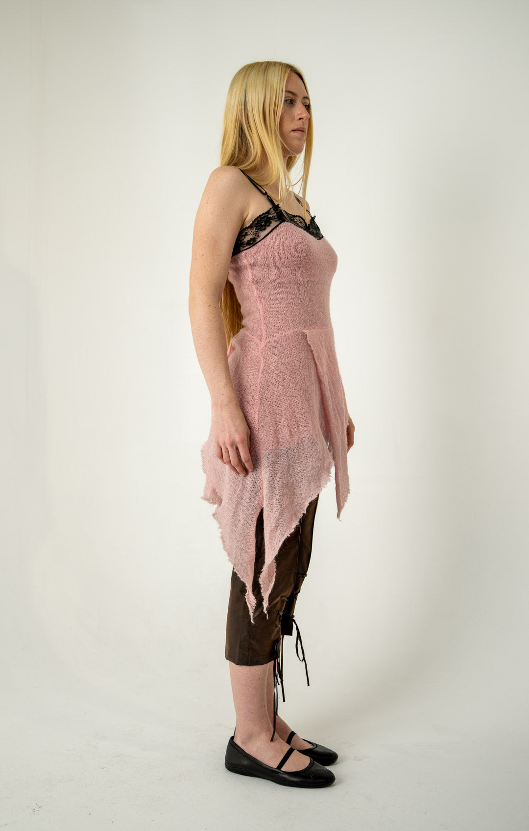 Blush Knit Asymmetrical Camisole