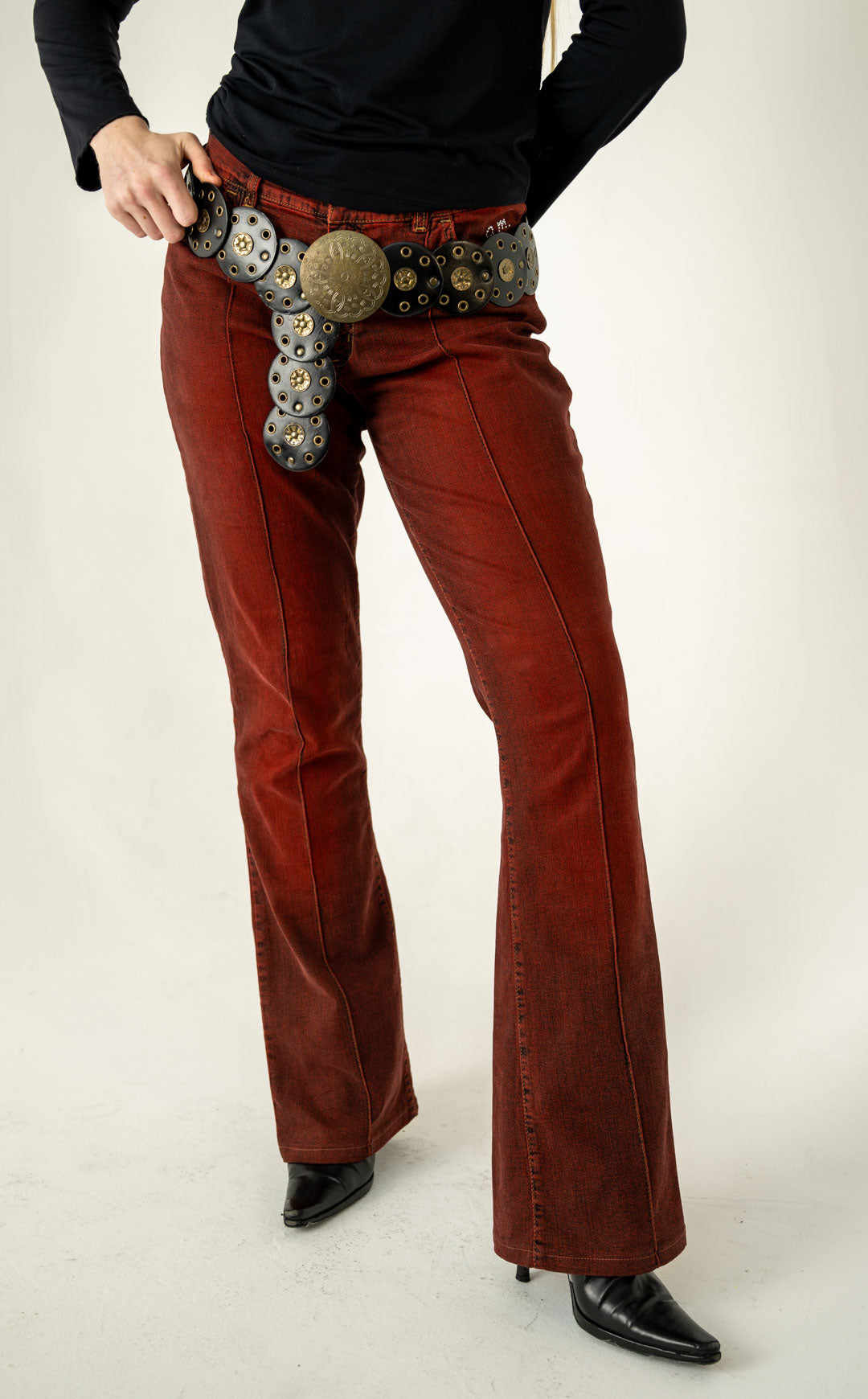 Angelo Marani Oxblood Flares