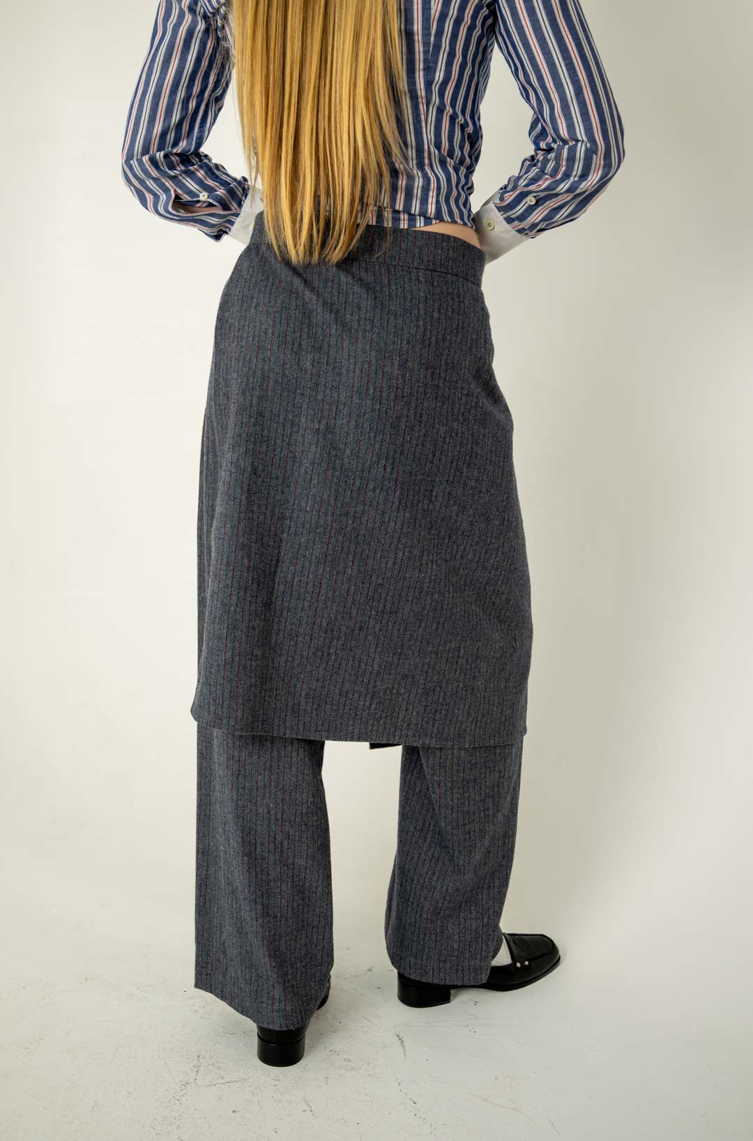 NIU Striped Skirt Trousers