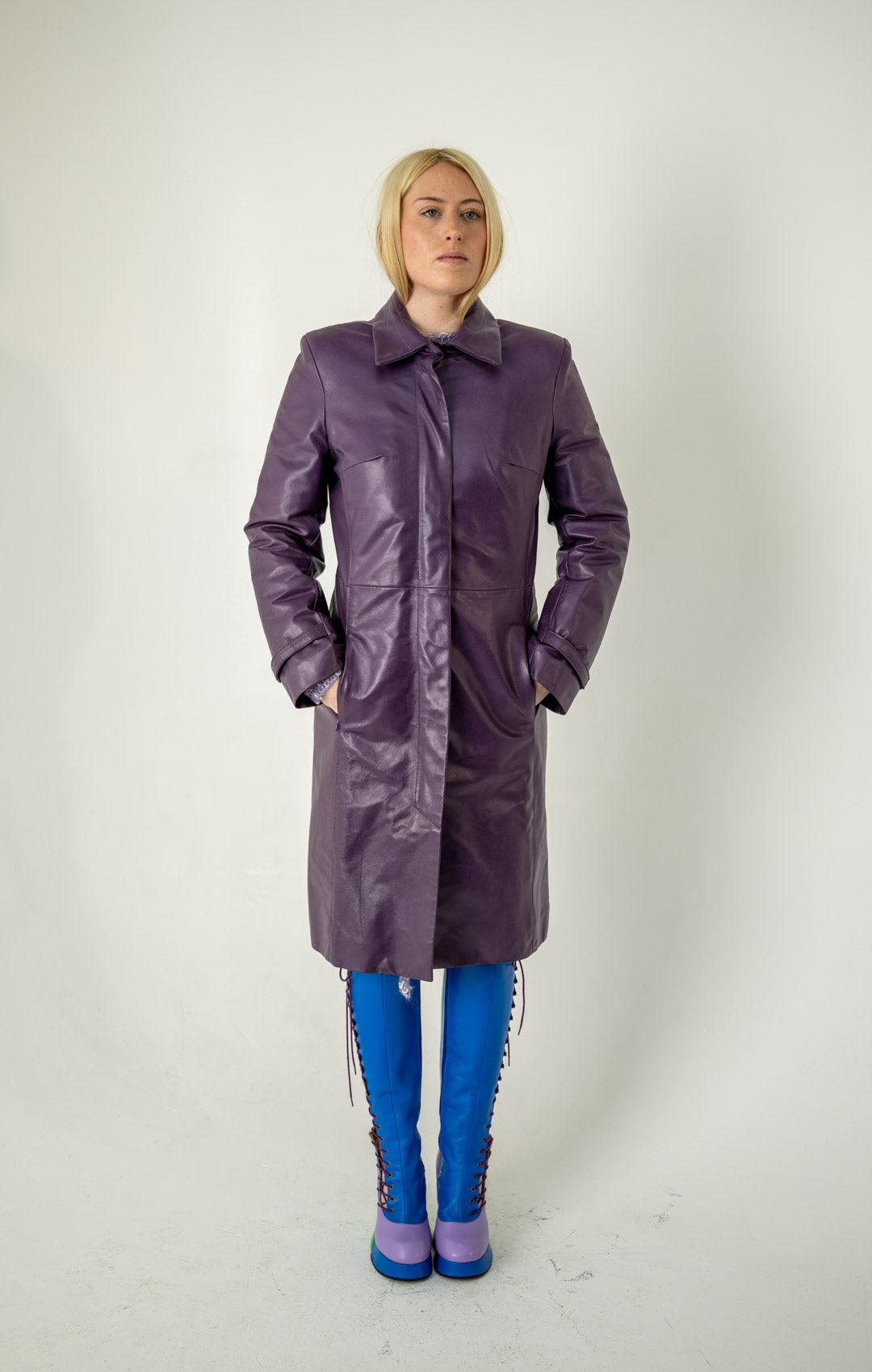 Lavender Leather Coat