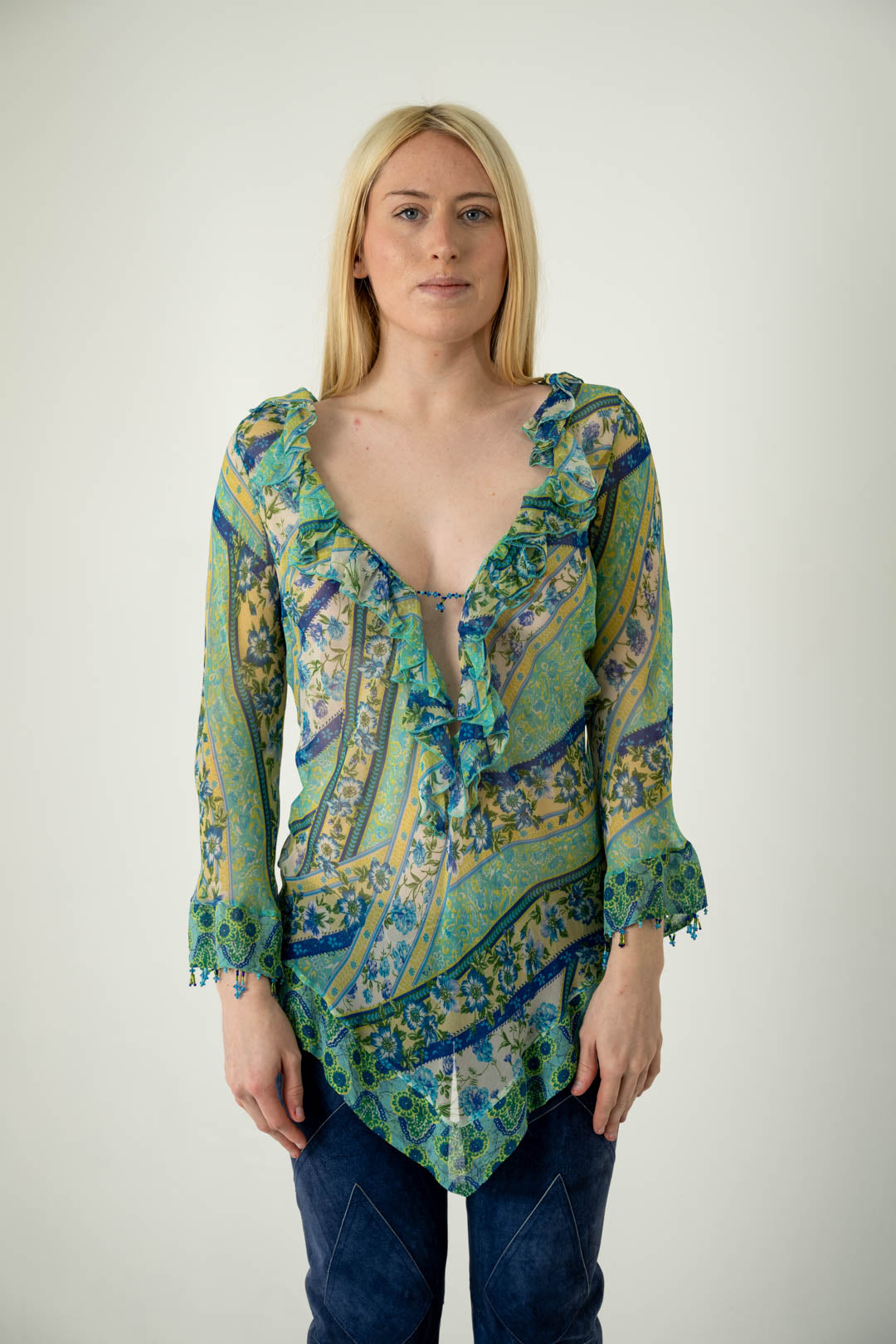 Twinset Silk Paisley Blouse