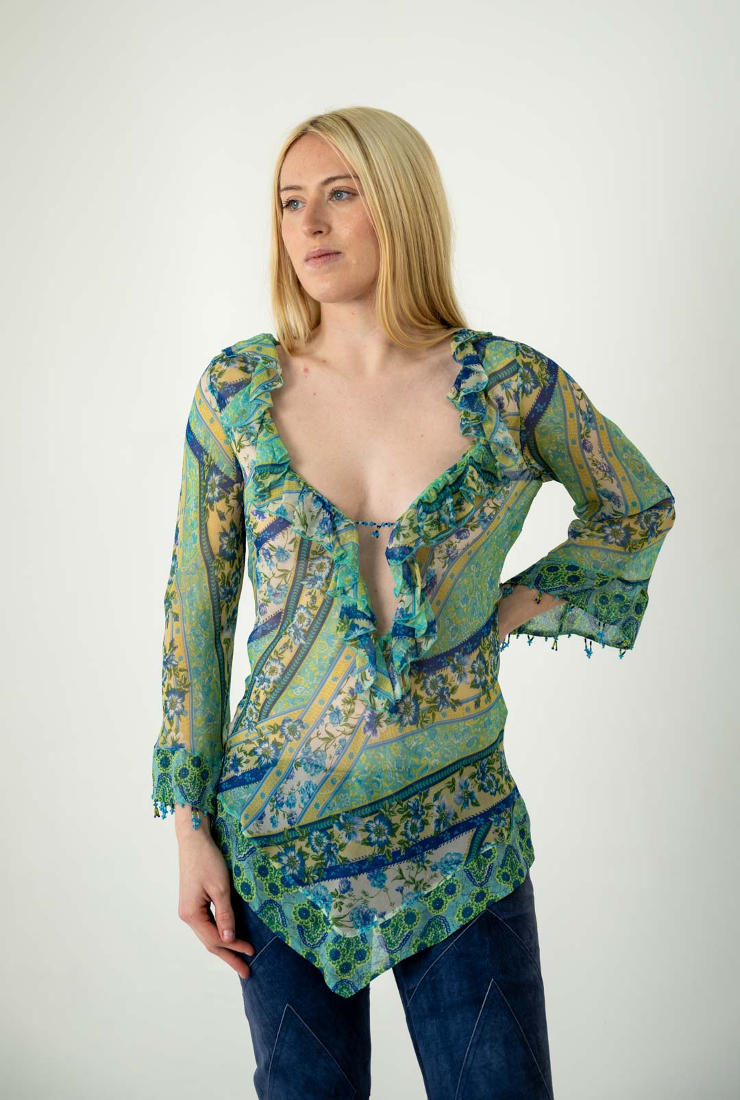 Twinset Silk Paisley Blouse