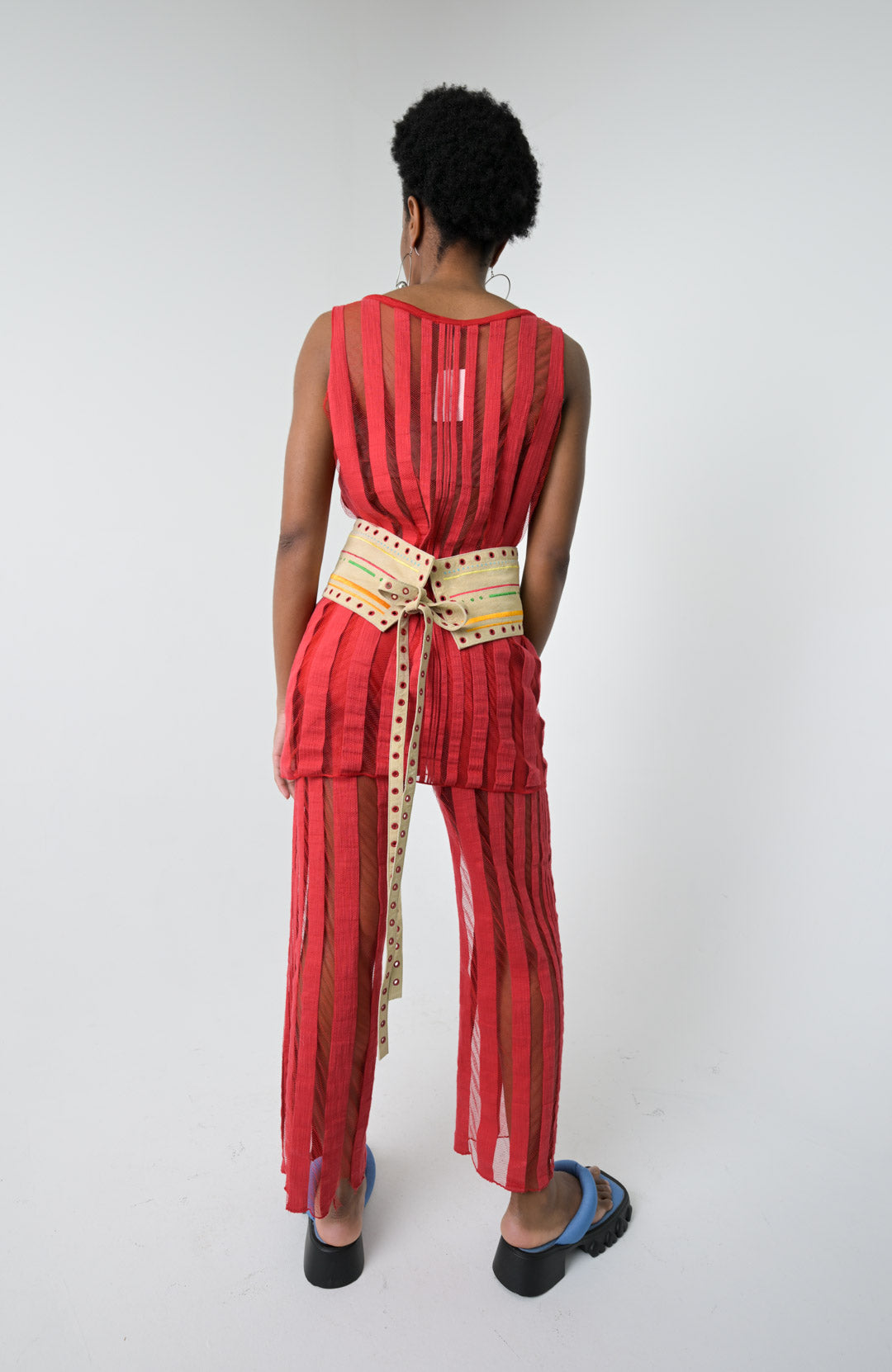 La Perla Strawberry Striped Mesh Set