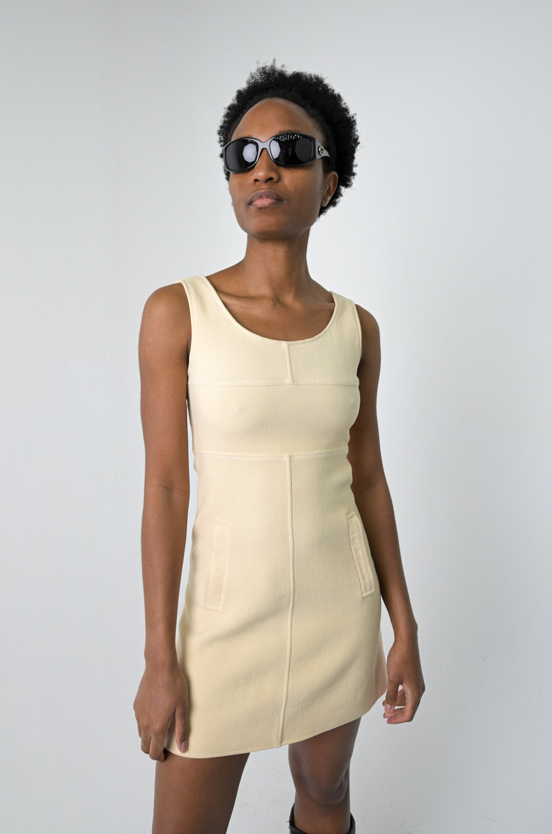 Courrèges Cream Wool Dress