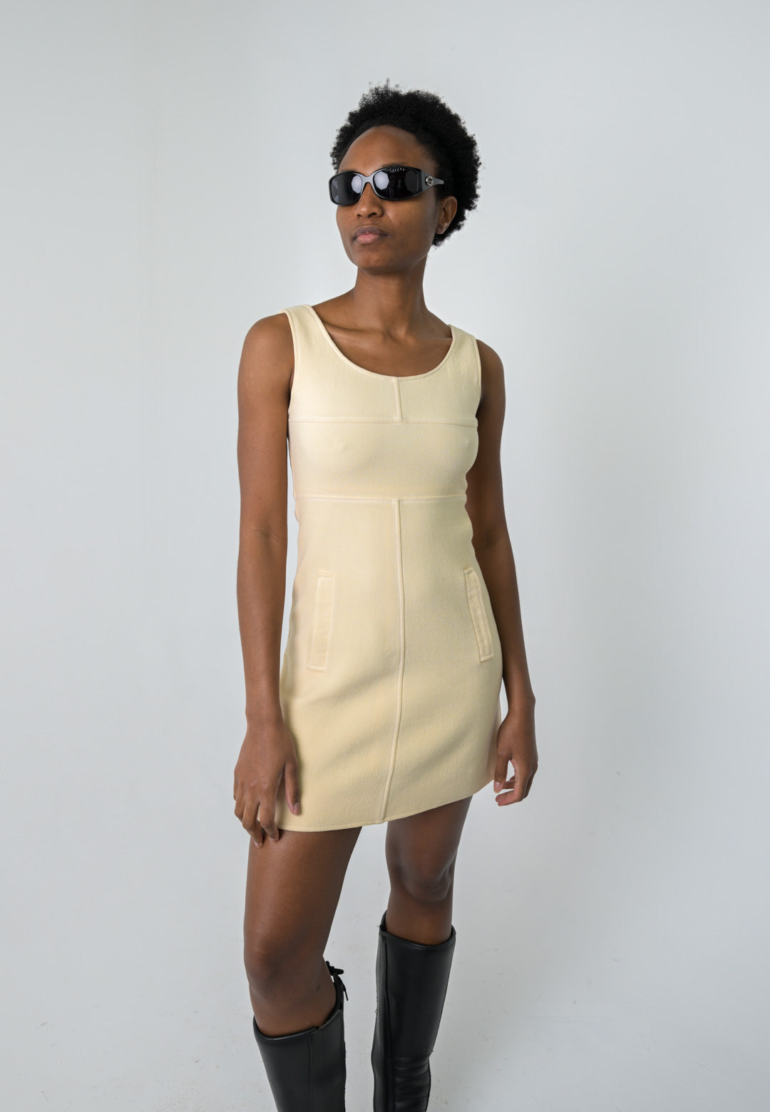Courrèges Cream Wool Dress