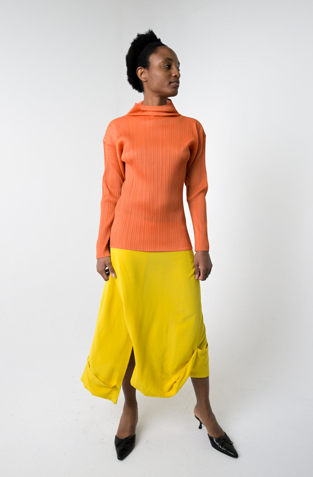 Liviana Conti Limoncello Silk Skirt