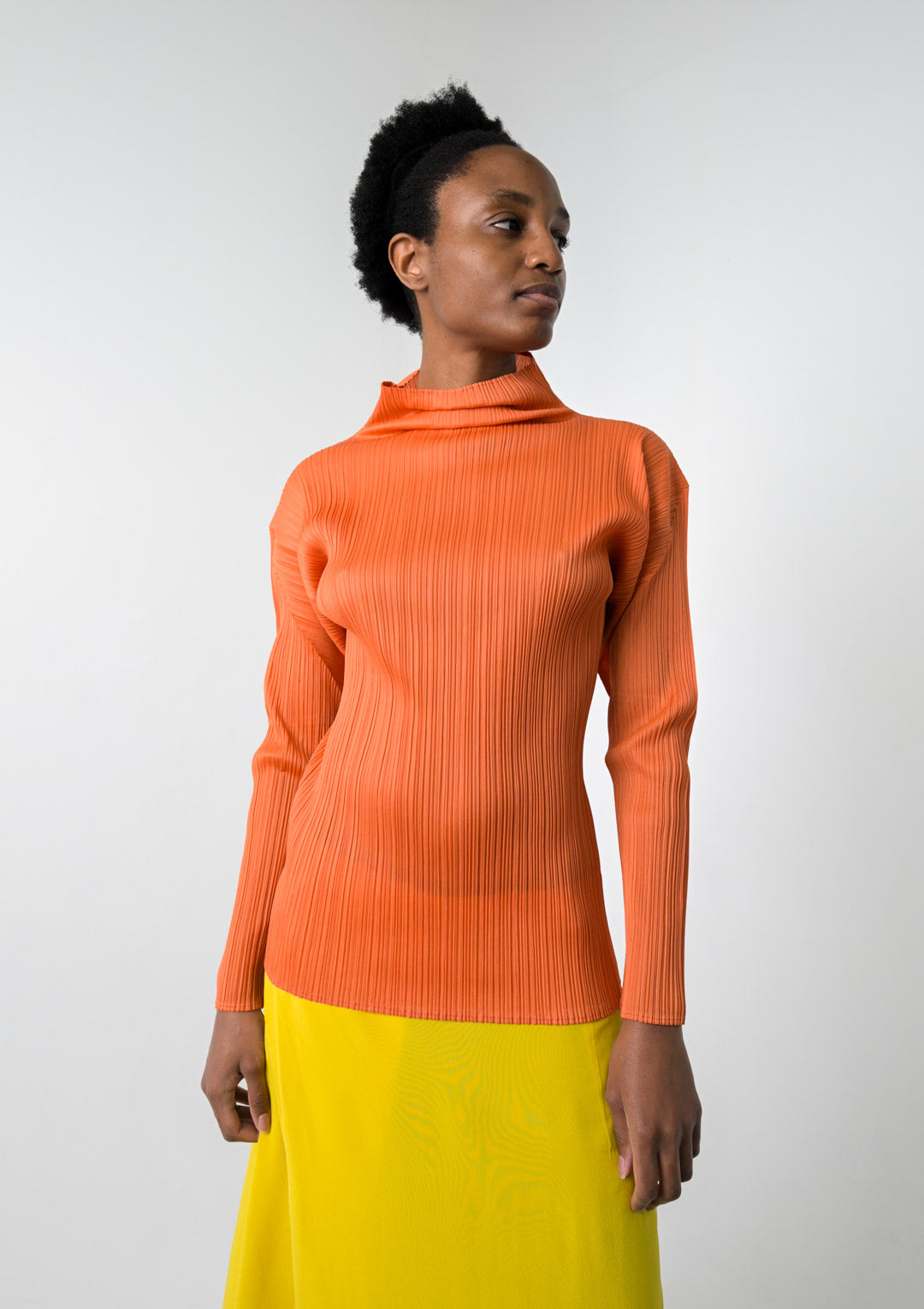 Issey Miyake Apricot Pleats Blouse