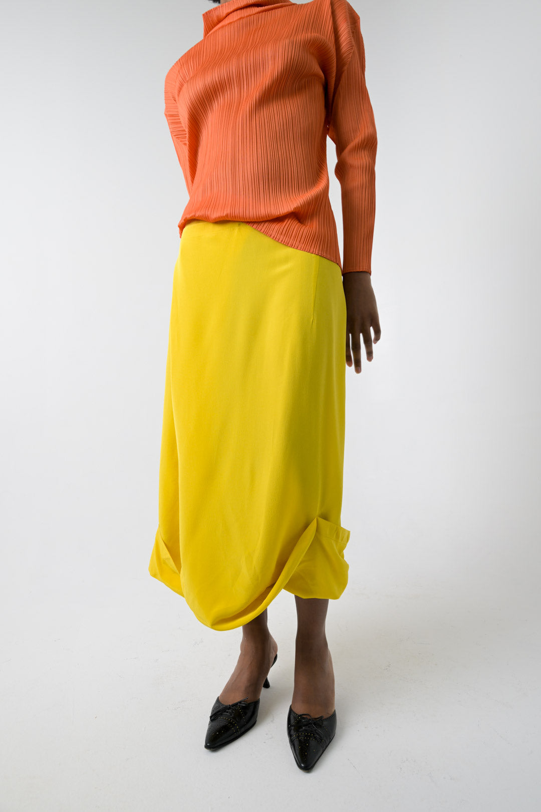 Liviana Conti Limoncello Silk Skirt