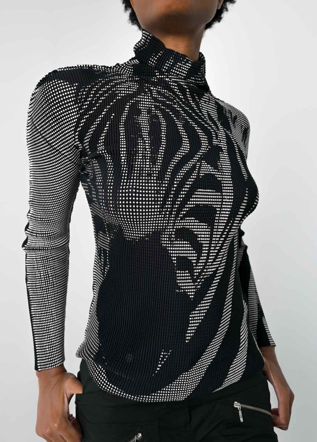 Issey Miyake Zebra Cauliflower Top
