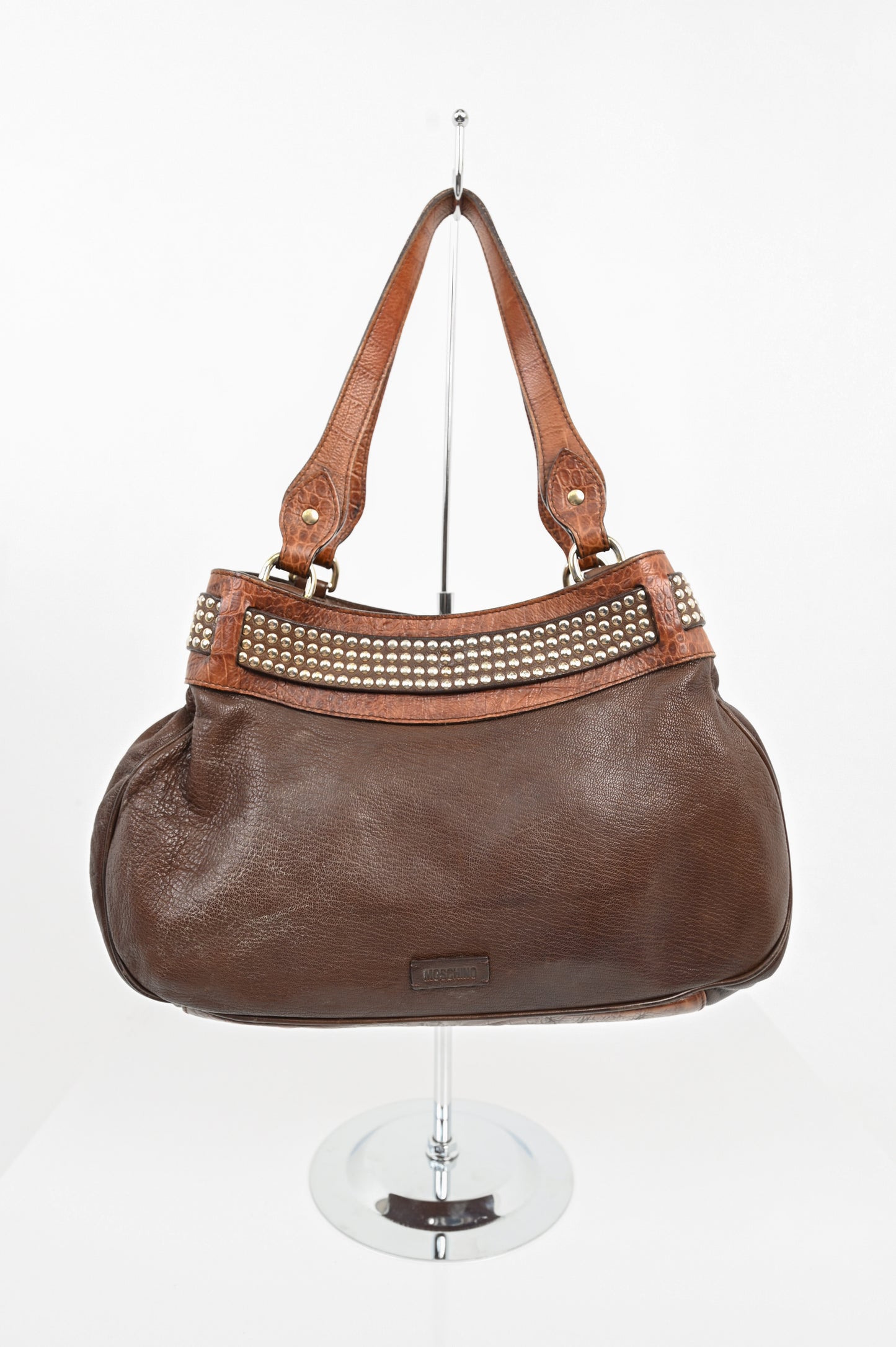 Moschino Mocha Studded Bag
