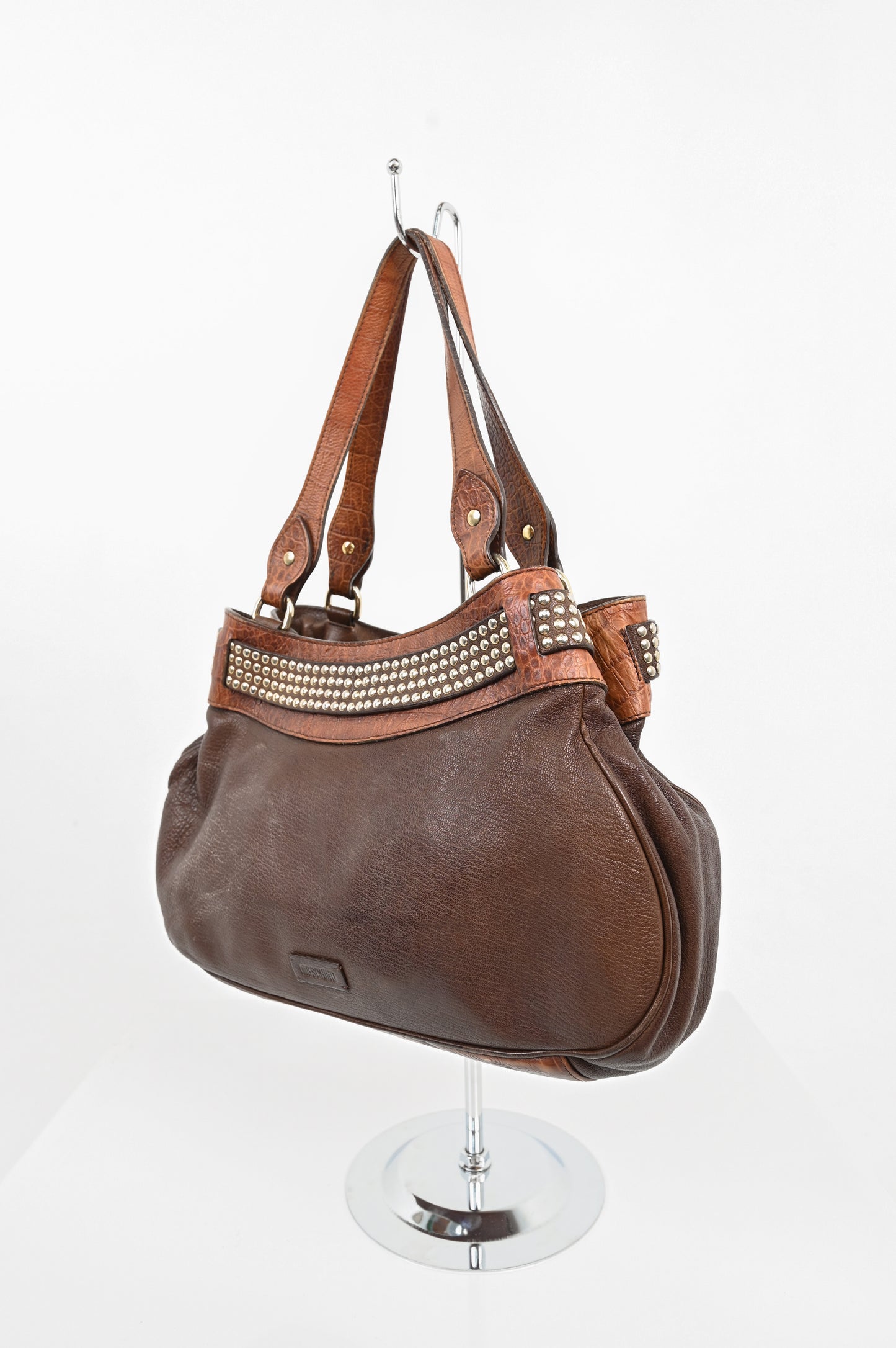 Moschino Mocha Studded Bag