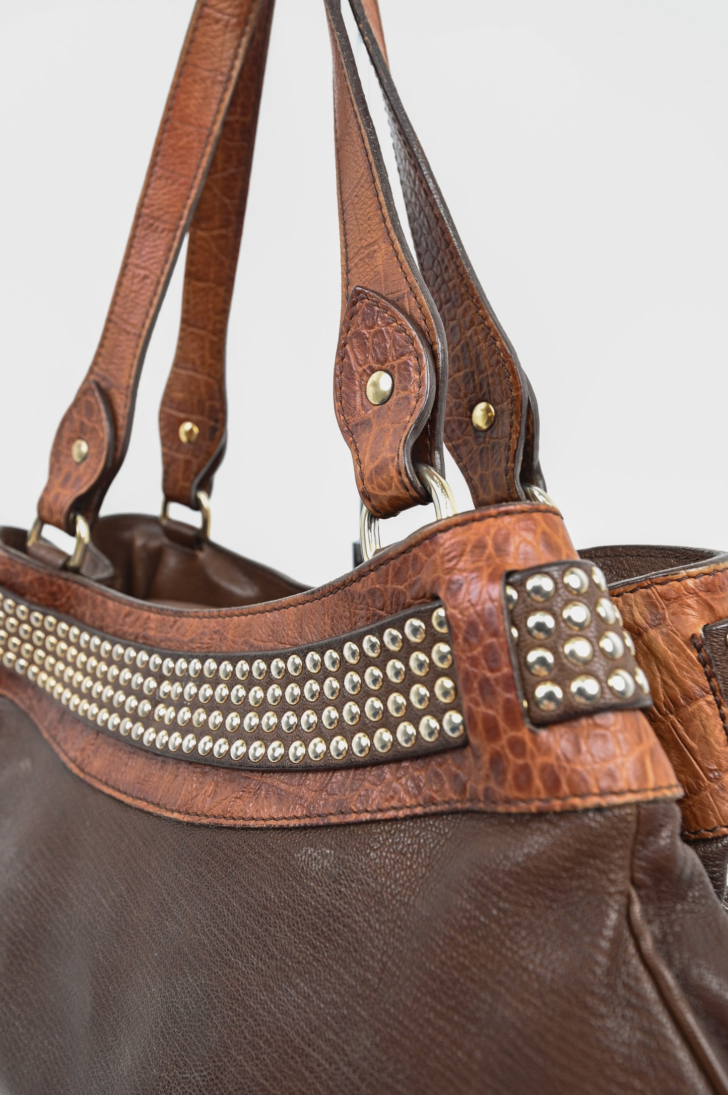 Moschino Mocha Studded Bag