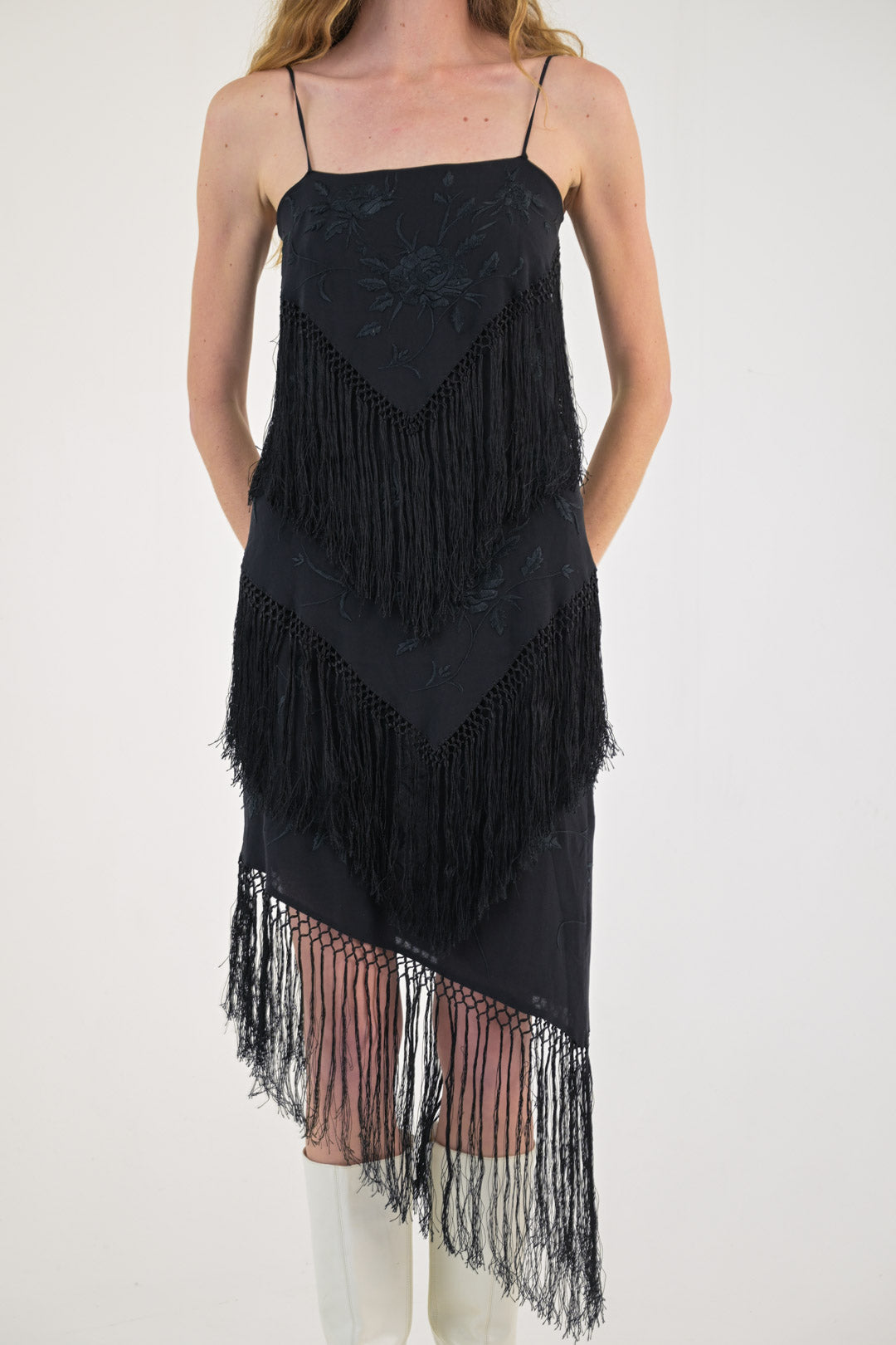 L'Altra Moda Nero Fringe Set