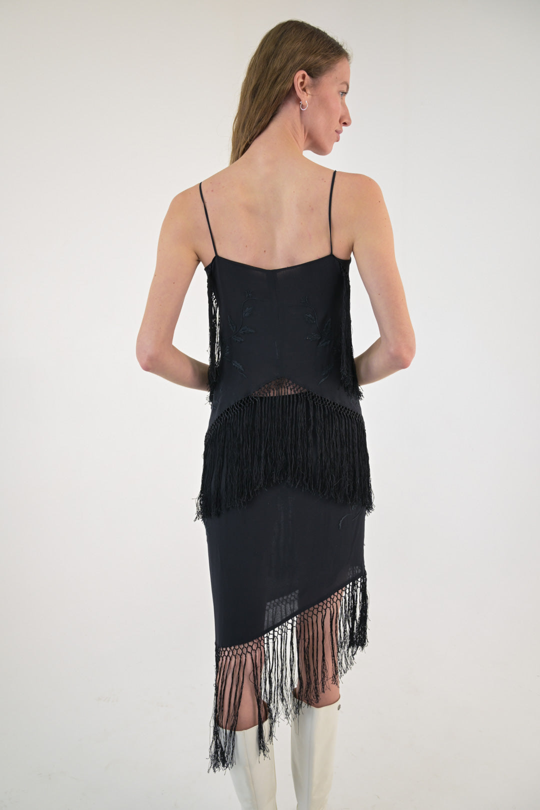 L'Altra Moda Nero Fringe Set
