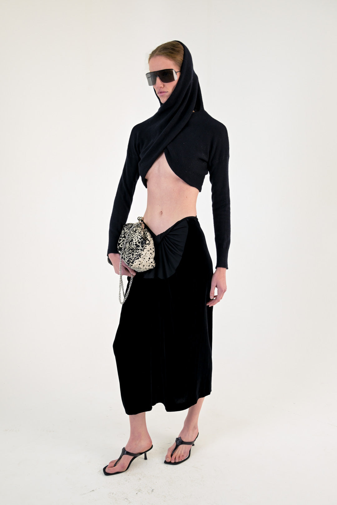 Jean Paul Gaultier Noir Velvet Skirt