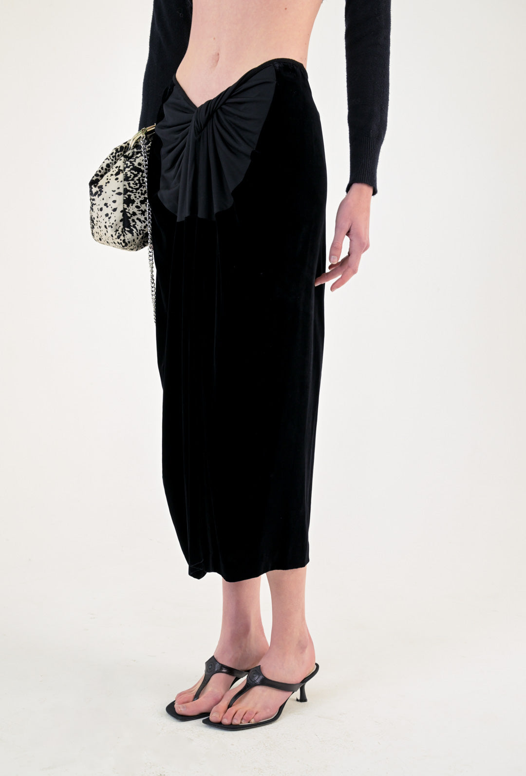 Jean Paul Gaultier Noir Velvet Skirt