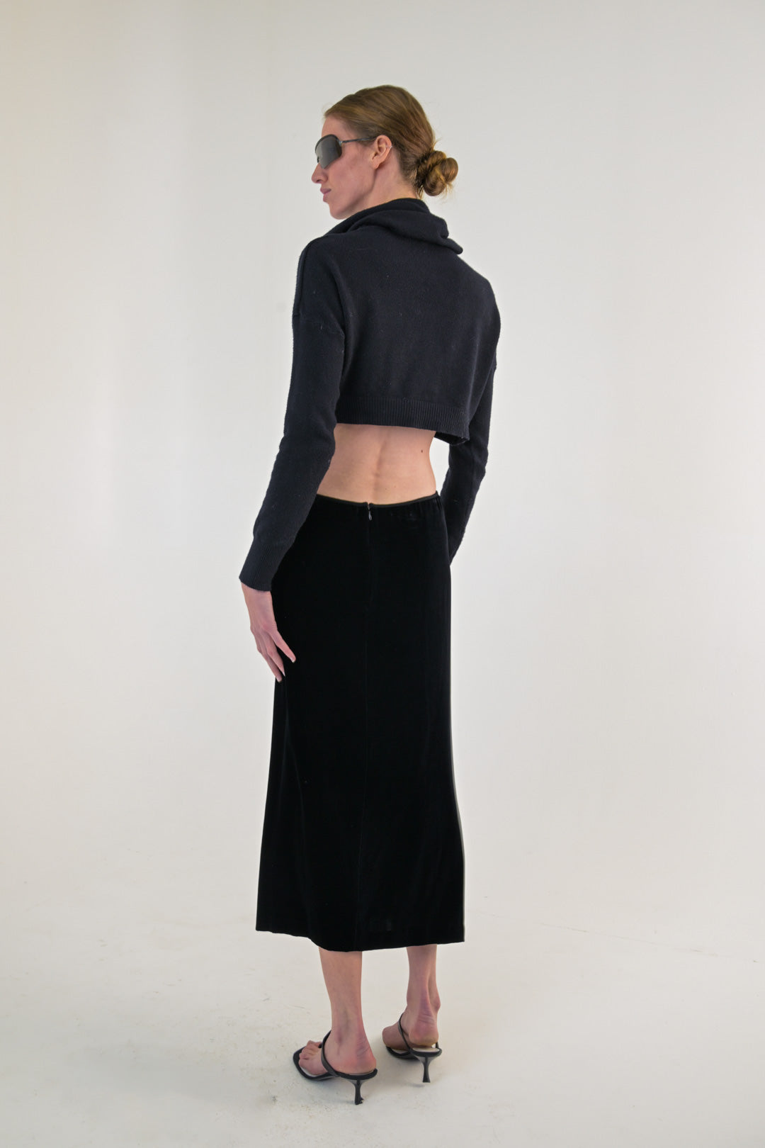 Jean Paul Gaultier Noir Velvet Skirt