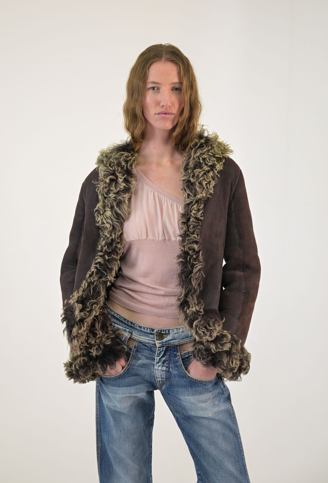 Iceberg Cocoa Shearling Jacket