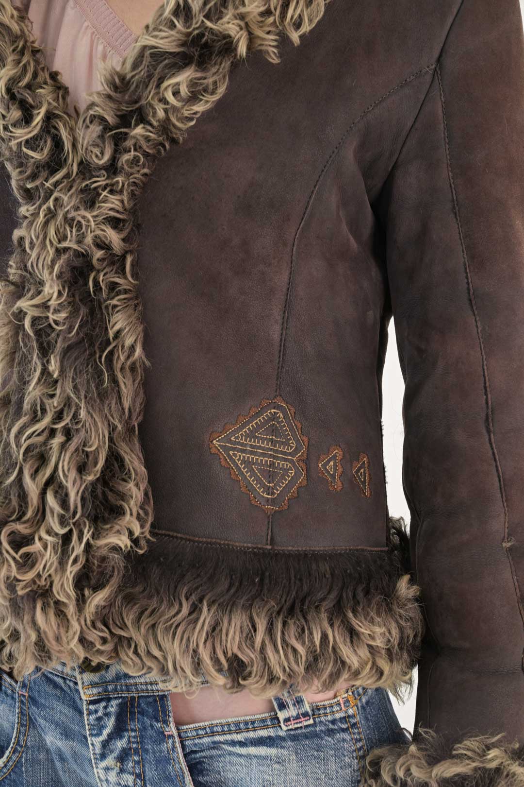 Iceberg Cocoa Shearling Jacket