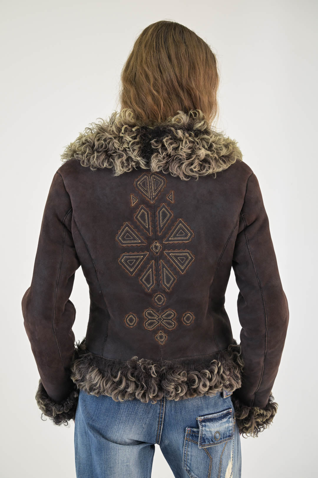 Iceberg Cocoa Shearling Jacket