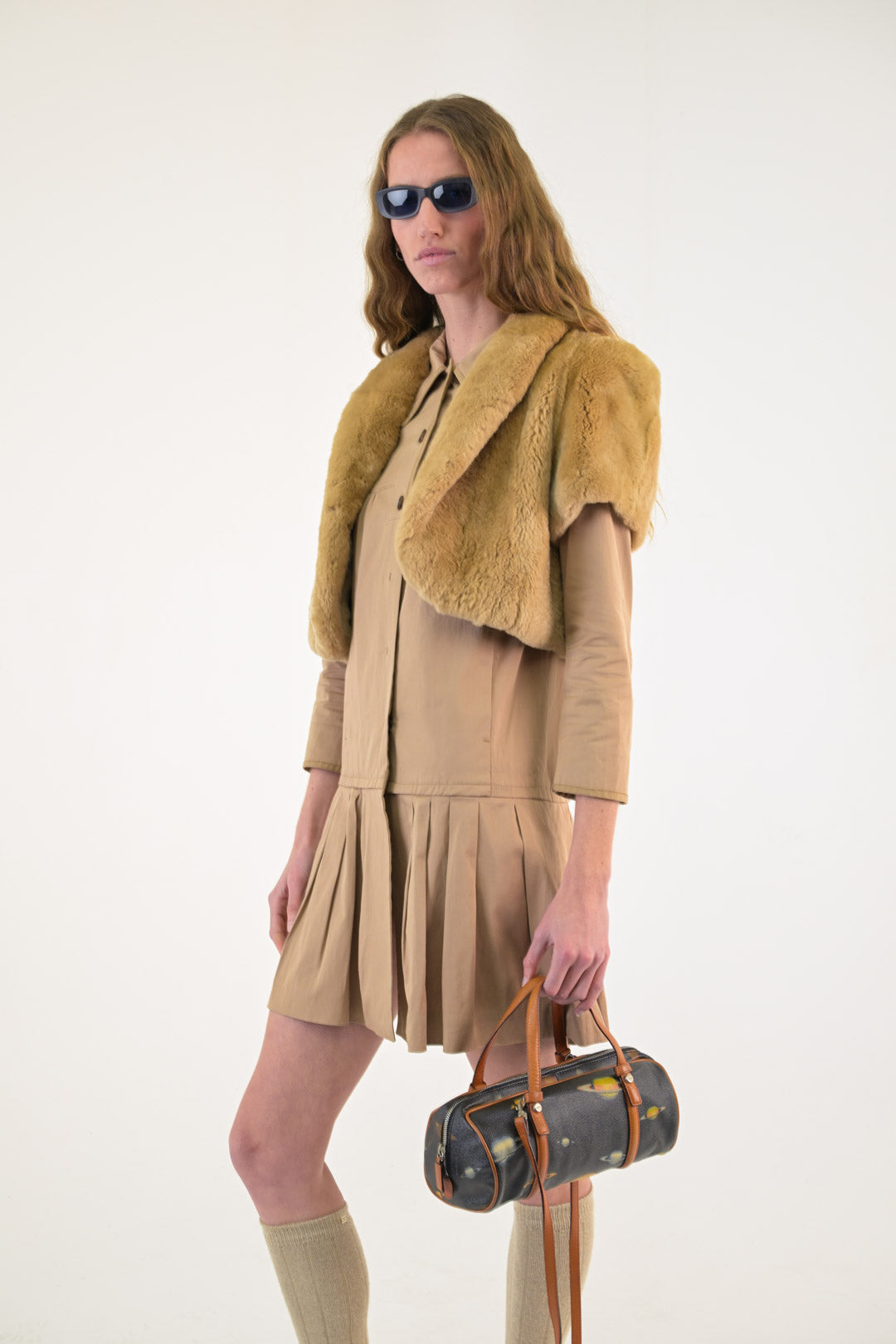 Blumarine Rabbit Fur Cropped Jacket