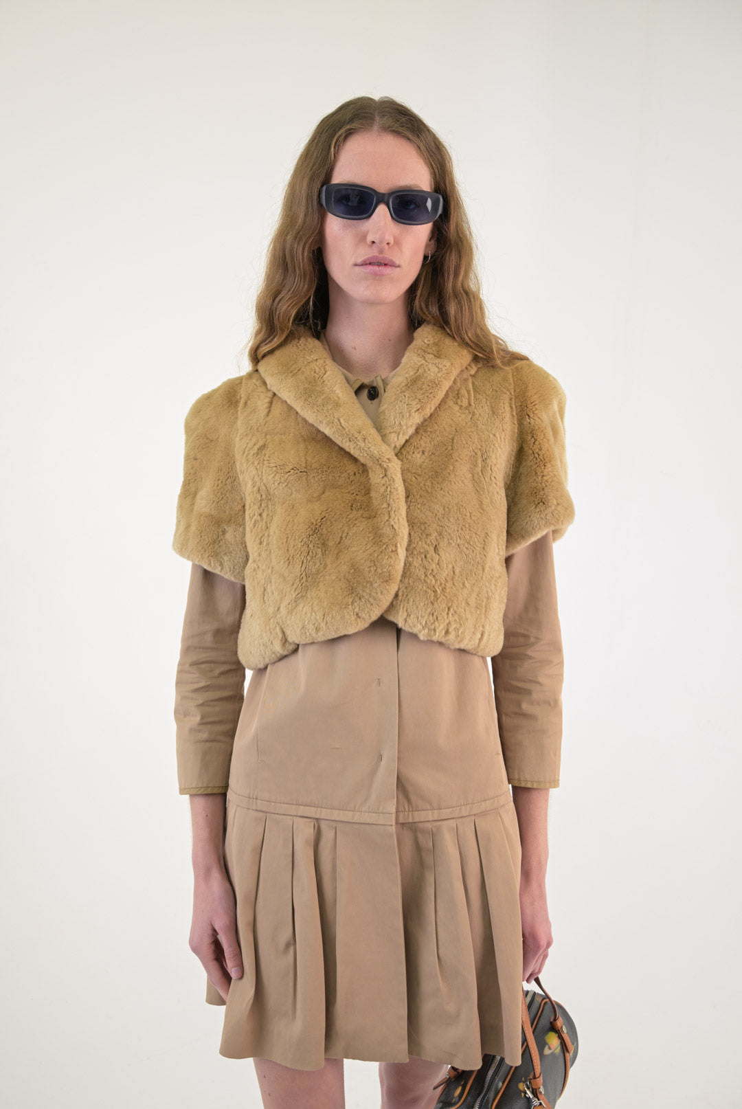 Blumarine Rabbit Fur Cropped Jacket