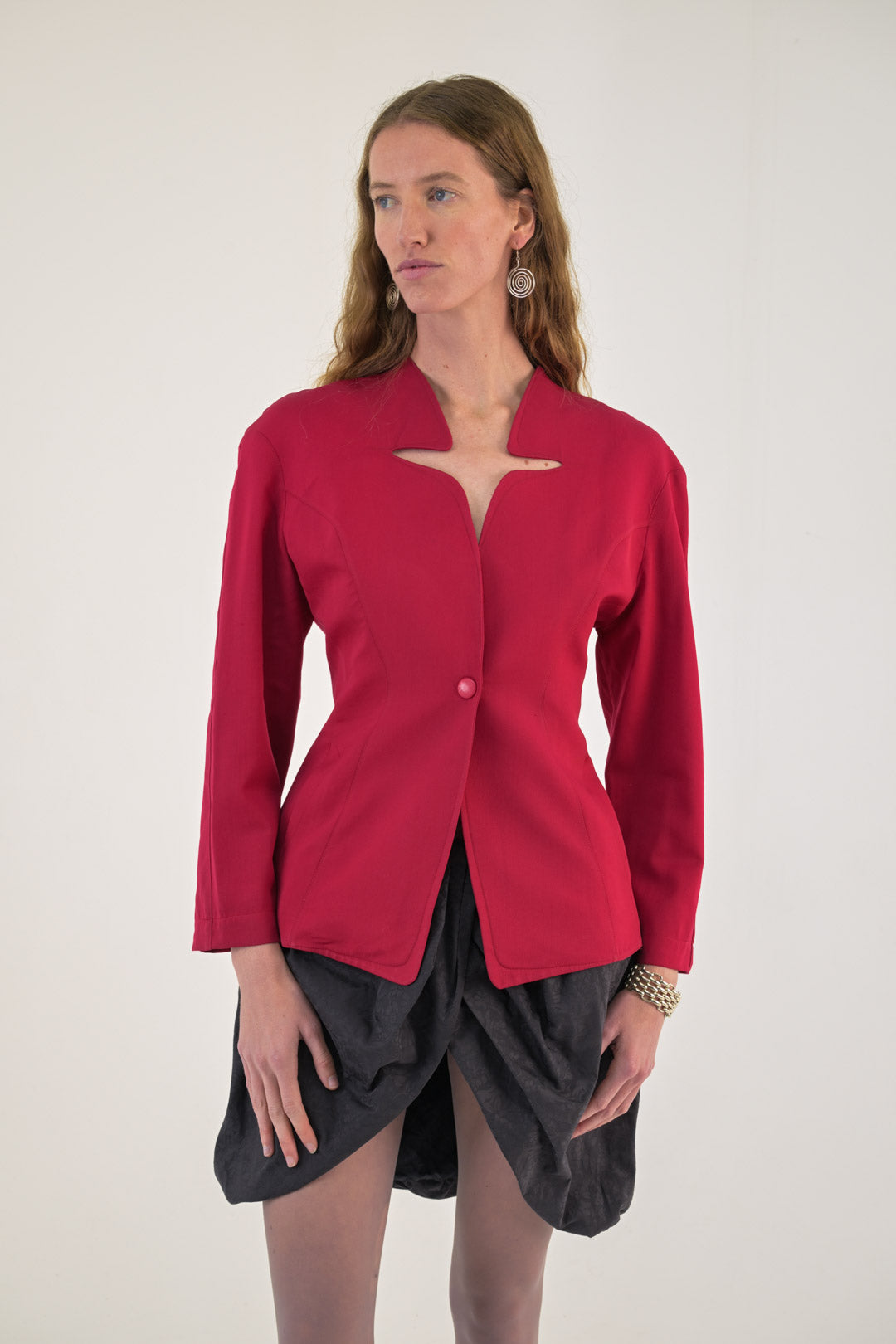 Thierry Mugler Claret Wool Blazer